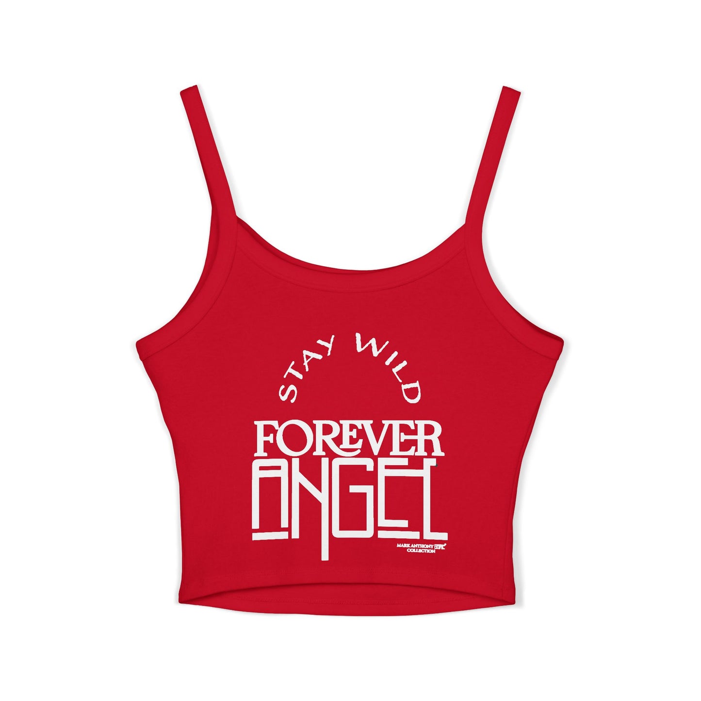 Stay Wild Forever Angel by Mark Anthony Gable Collection Women's Spaghetti Strap Tank Top
