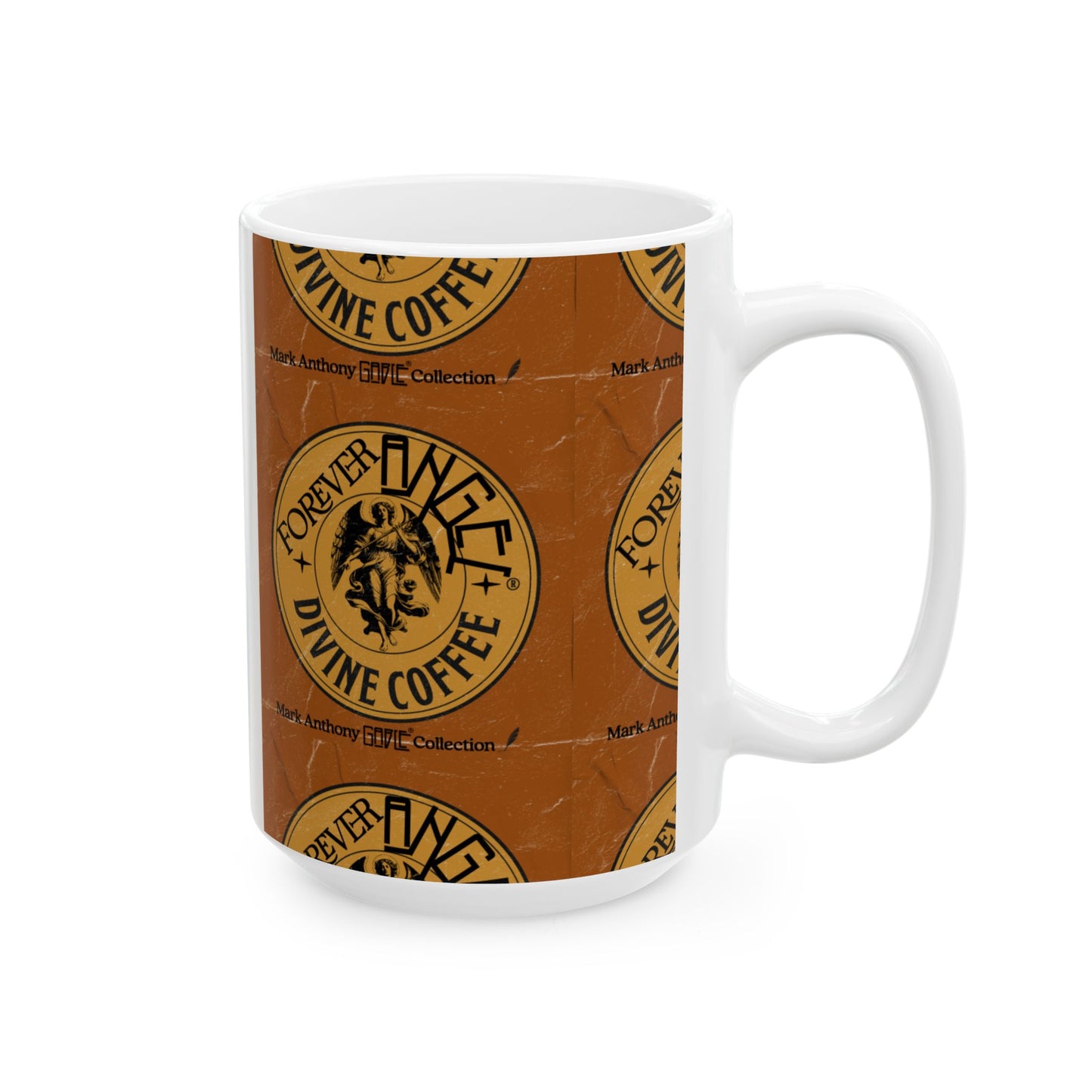 Forever Angel® Divine Coffee Mug – Sip Like a Legend, Love Like the Divine | Mark Anthony Gable® Collection Ceramic Mug, (11oz, 15oz)