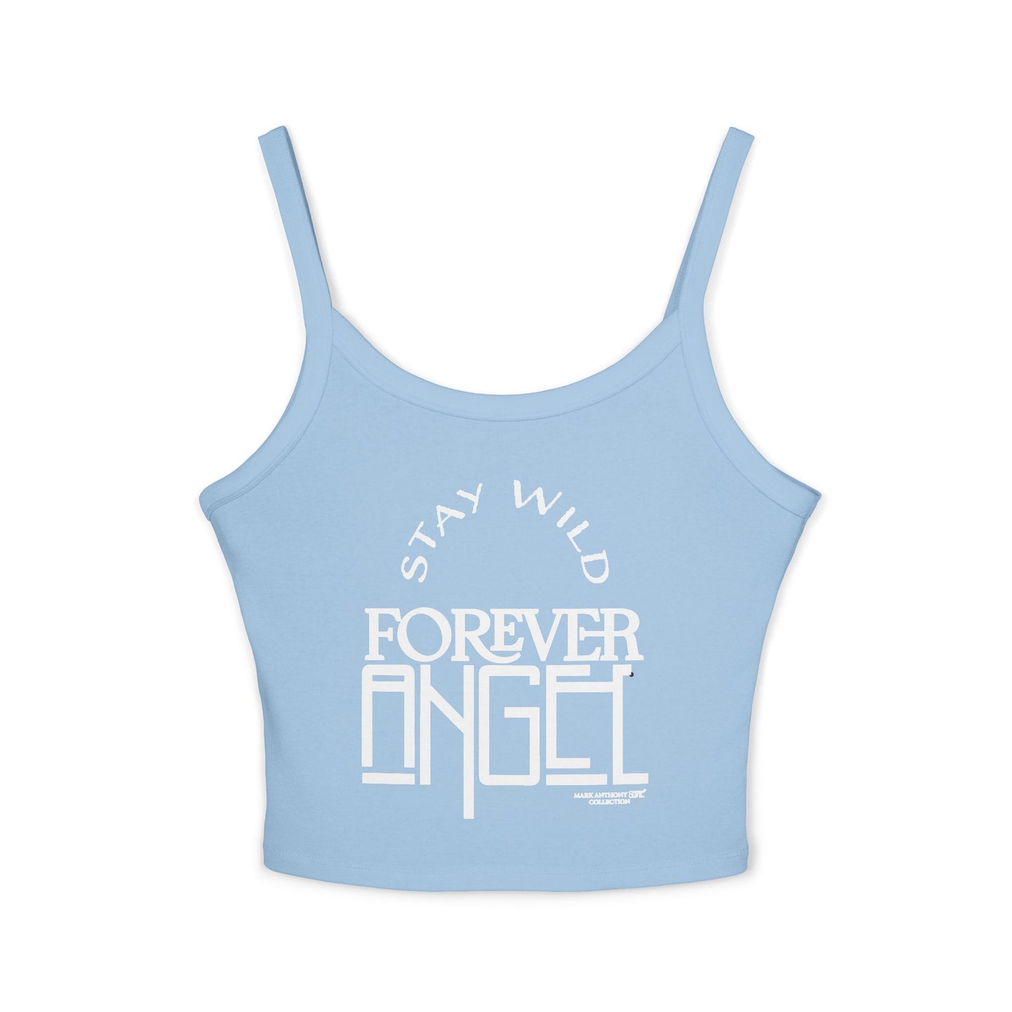 Stay Wild Forever Angel by Mark Anthony Gable Collection Women's Spaghetti Strap Tank Top