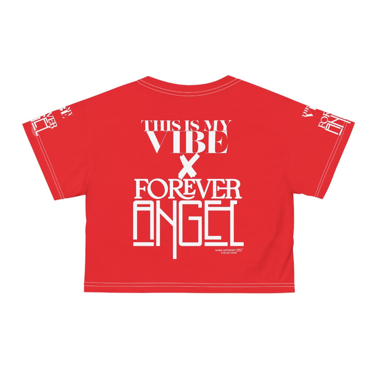 This Is My Vibe x Forever Angel® by Mark Anthony Gable® Collection Crop Tee (AOP)