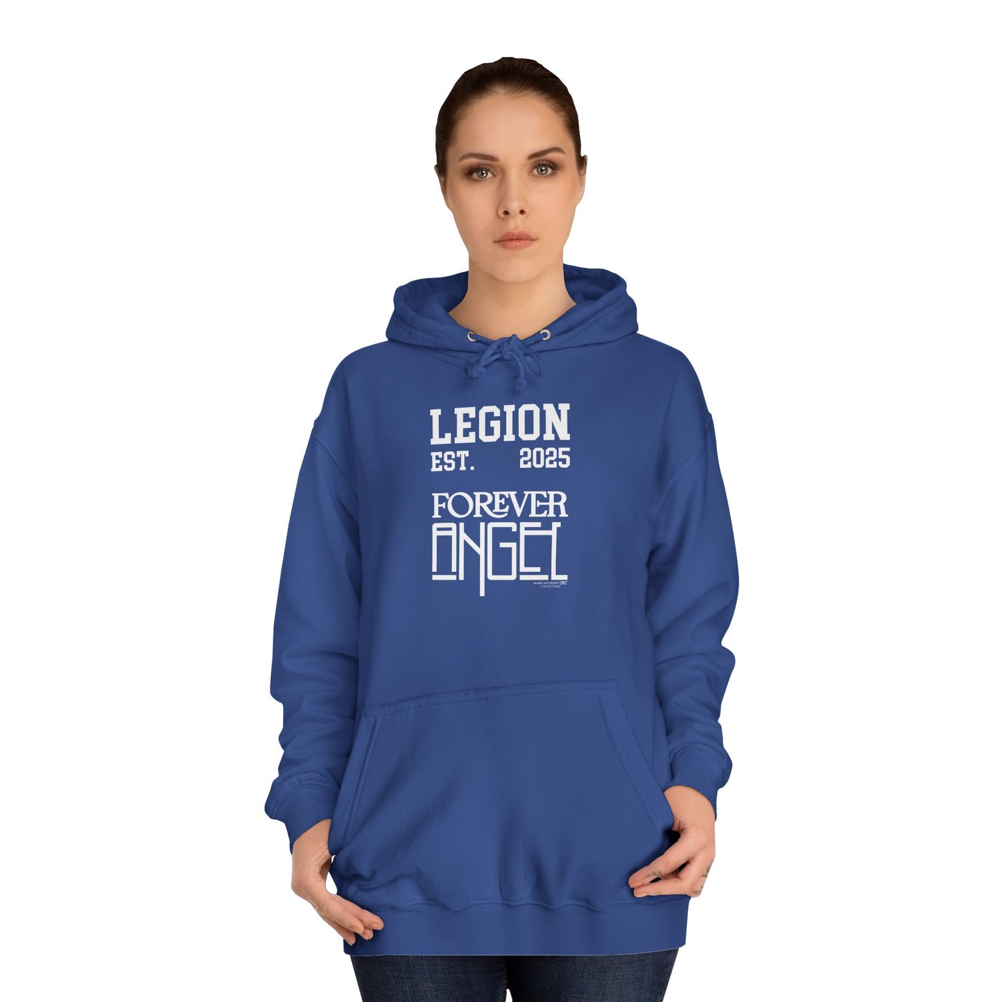 Legion Forever Angel College Hoodie Est. 2025 Unisex by Mark Anthony Gable®