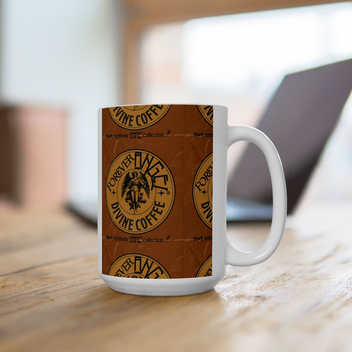 Forever Angel® Divine Coffee Mug – Sip Like a Legend, Love Like the Divine | Mark Anthony Gable® Collection Ceramic Mug, (11oz, 15oz)