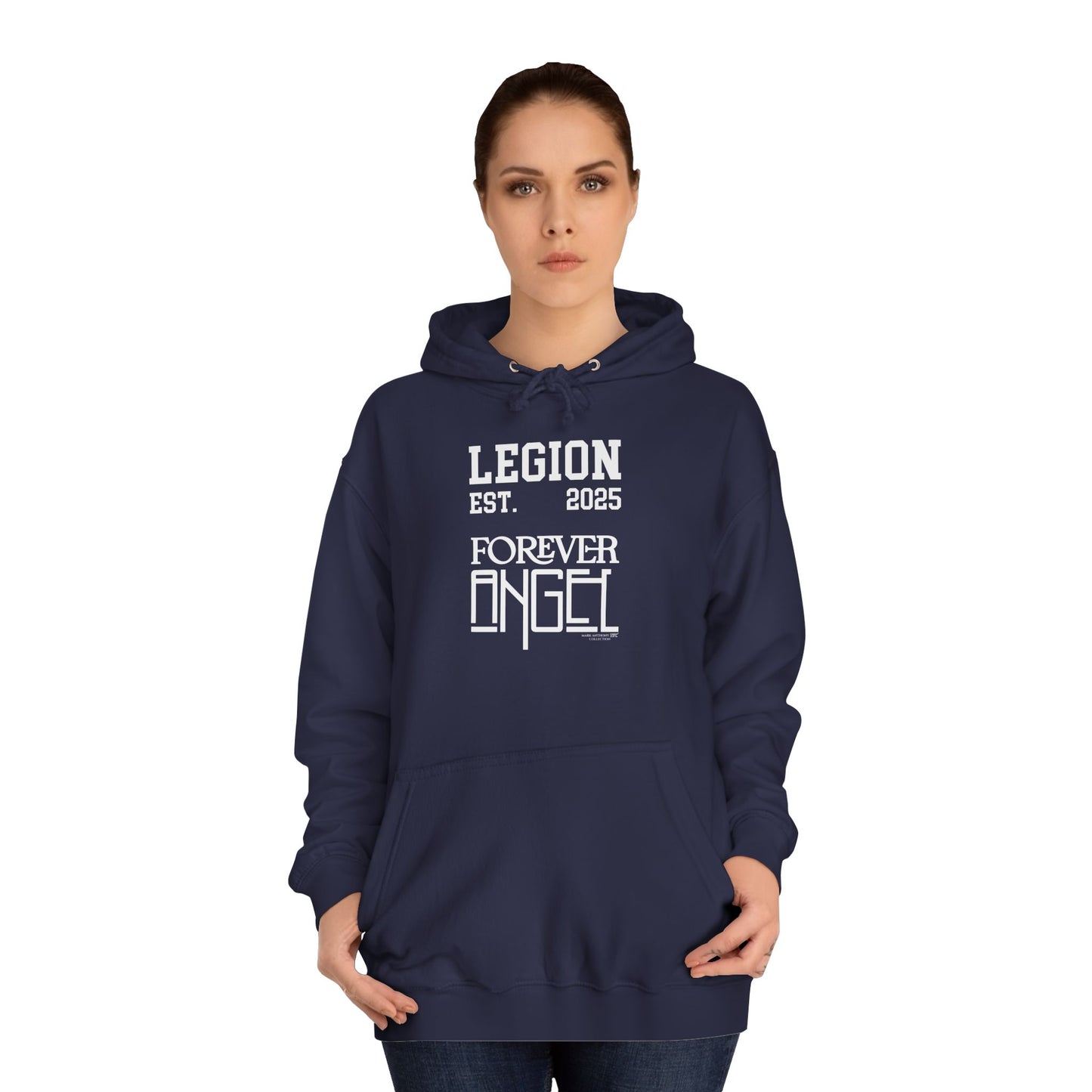 Legion Forever Angel College Hoodie Est. 2025 Unisex by Mark Anthony Gable®