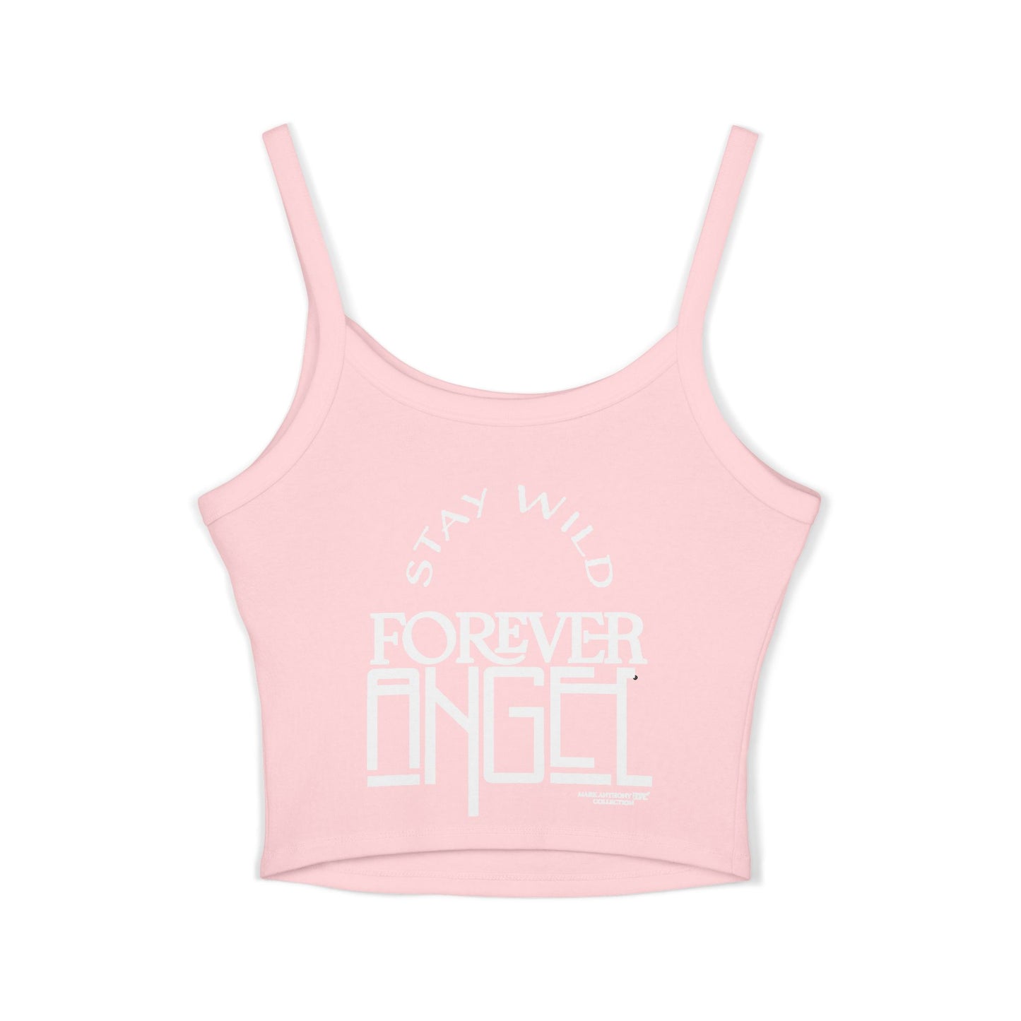 Stay Wild Forever Angel by Mark Anthony Gable Collection Women's Spaghetti Strap Tank Top
