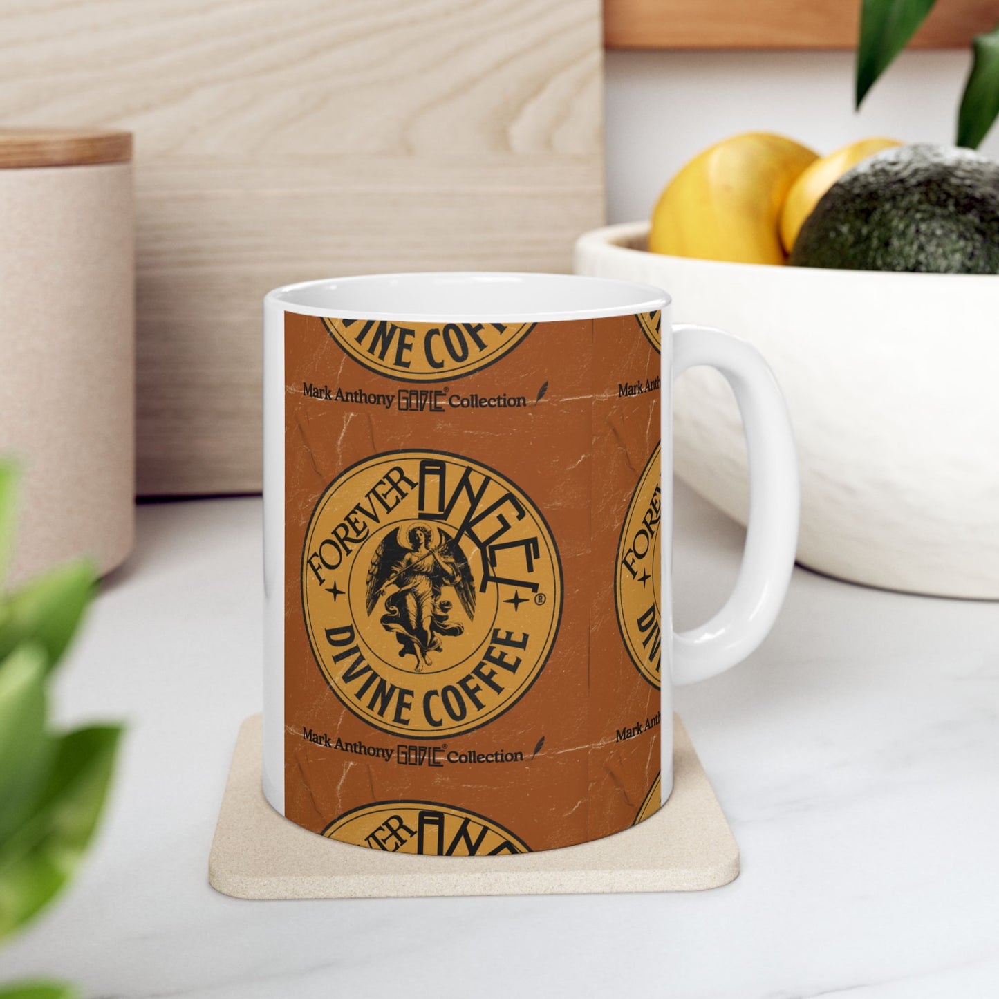 Forever Angel® Divine Coffee Mug – Sip Like a Legend, Love Like the Divine | Mark Anthony Gable® Collection Ceramic Mug, (11oz, 15oz)