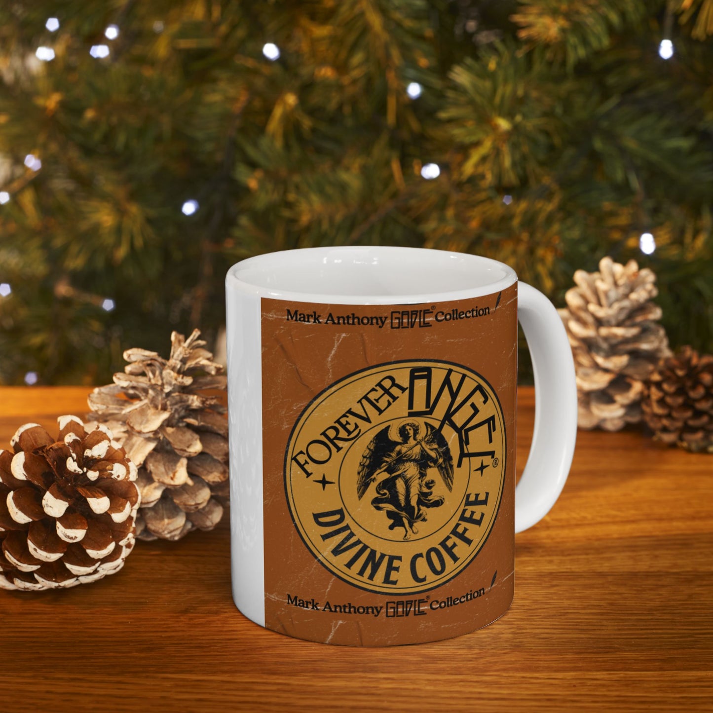 Forever Angel® Divine Coffee Mug – Sip Like a Legend, Love Like the Divine | Mark Anthony Gable® Collection Ceramic Mug, (11oz, 15oz)