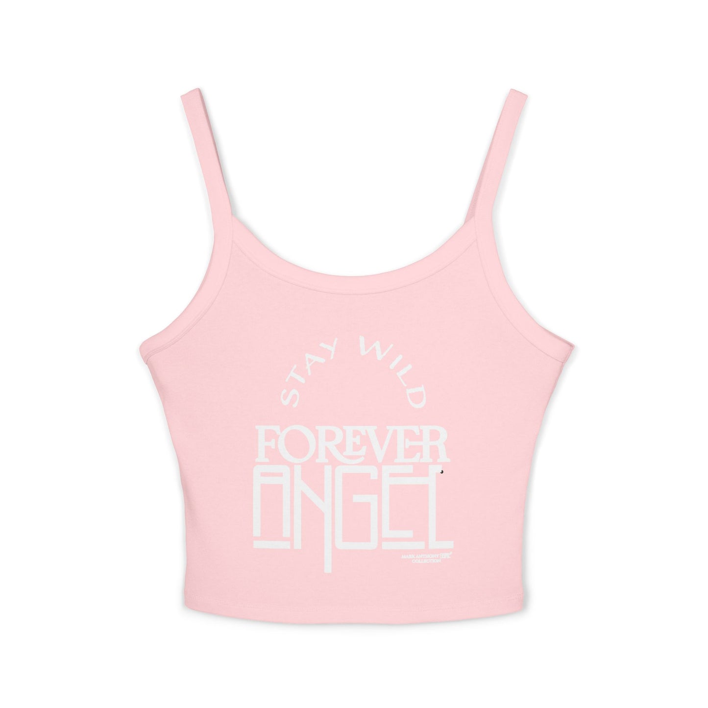Stay Wild Forever Angel by Mark Anthony Gable Collection Women's Spaghetti Strap Tank Top