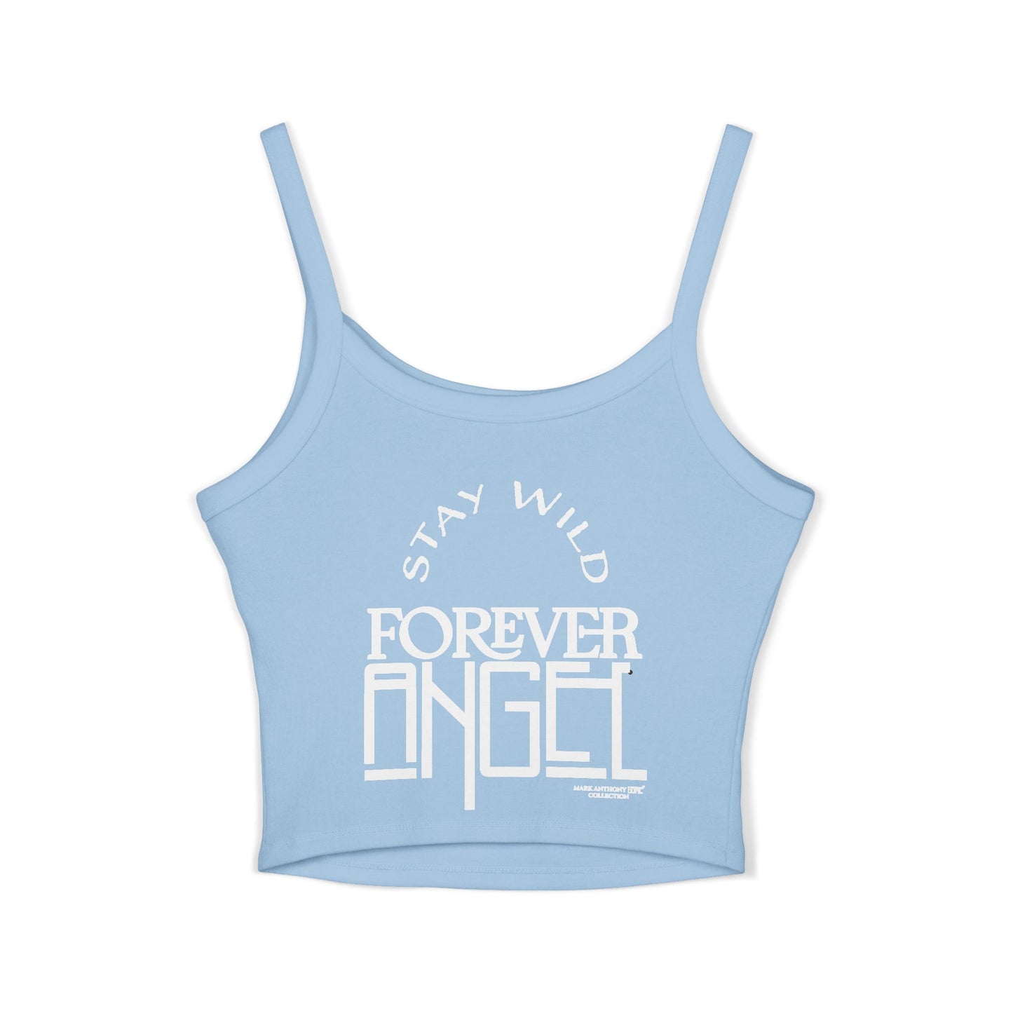 Stay Wild Forever Angel by Mark Anthony Gable Collection Women's Spaghetti Strap Tank Top