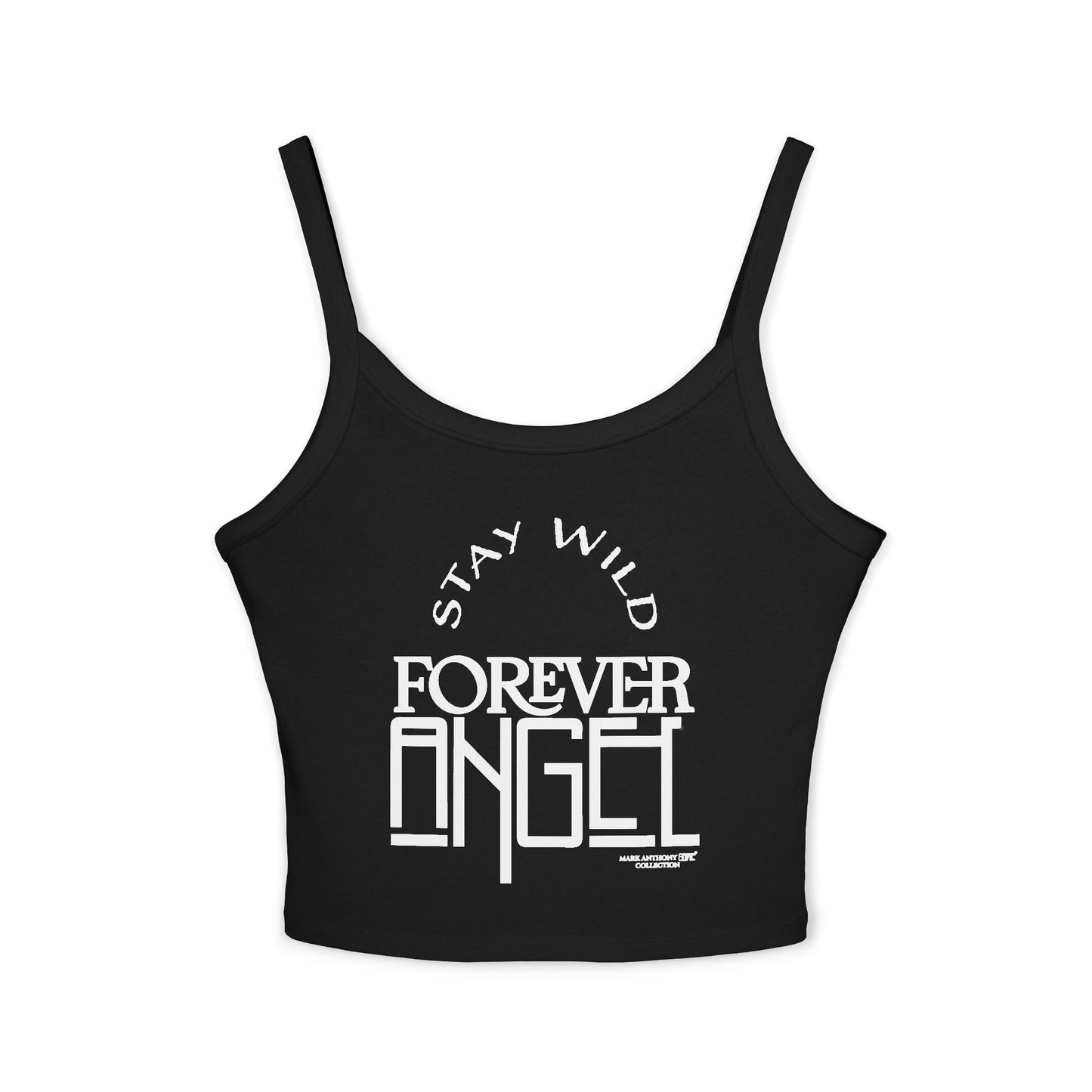 Stay Wild Forever Angel by Mark Anthony Gable Collection Women's Spaghetti Strap Tank Top