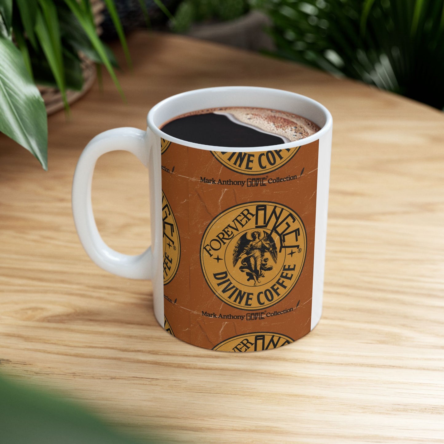 Forever Angel® Divine Coffee Mug – Sip Like a Legend, Love Like the Divine | Mark Anthony Gable® Collection Ceramic Mug, (11oz, 15oz)
