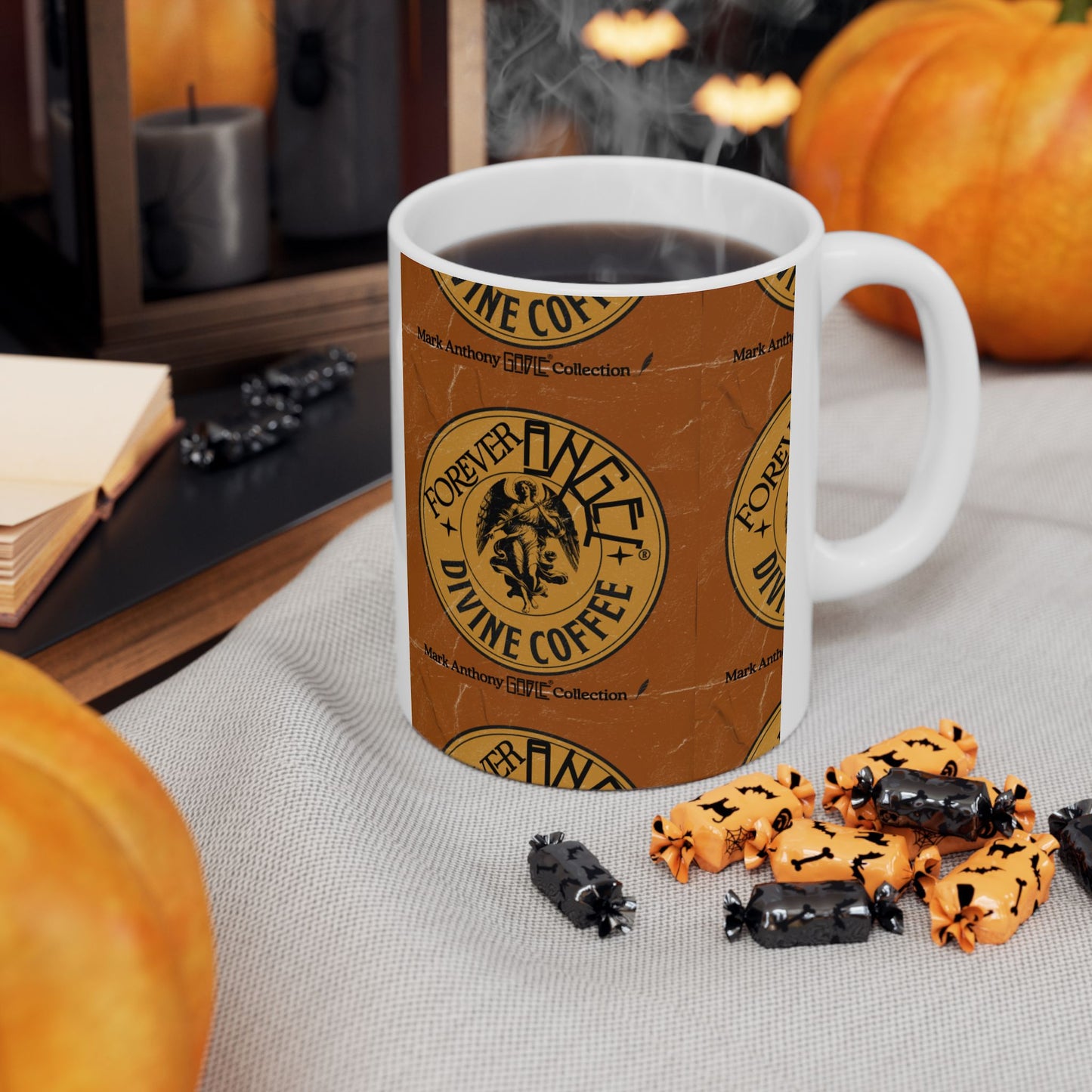 Forever Angel® Divine Coffee Mug – Sip Like a Legend, Love Like the Divine | Mark Anthony Gable® Collection Ceramic Mug, (11oz, 15oz)