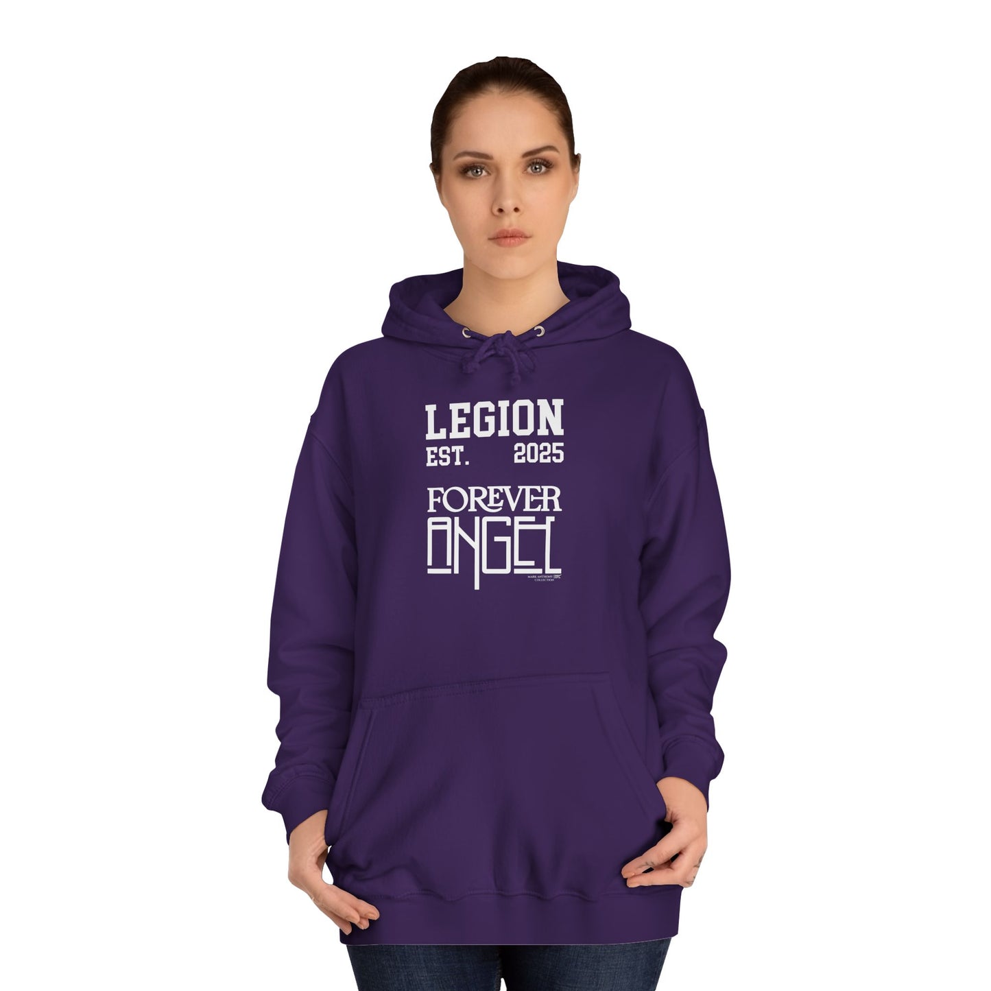 Legion Forever Angel College Hoodie Est. 2025 Unisex by Mark Anthony Gable®