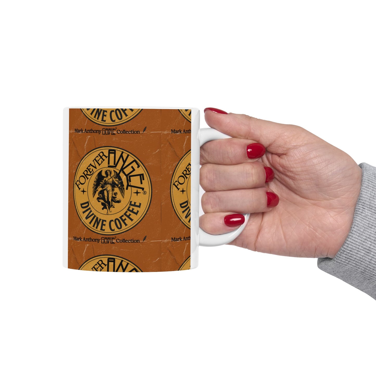 Forever Angel® Divine Coffee Mug – Sip Like a Legend, Love Like the Divine | Mark Anthony Gable® Collection Ceramic Mug, (11oz, 15oz)