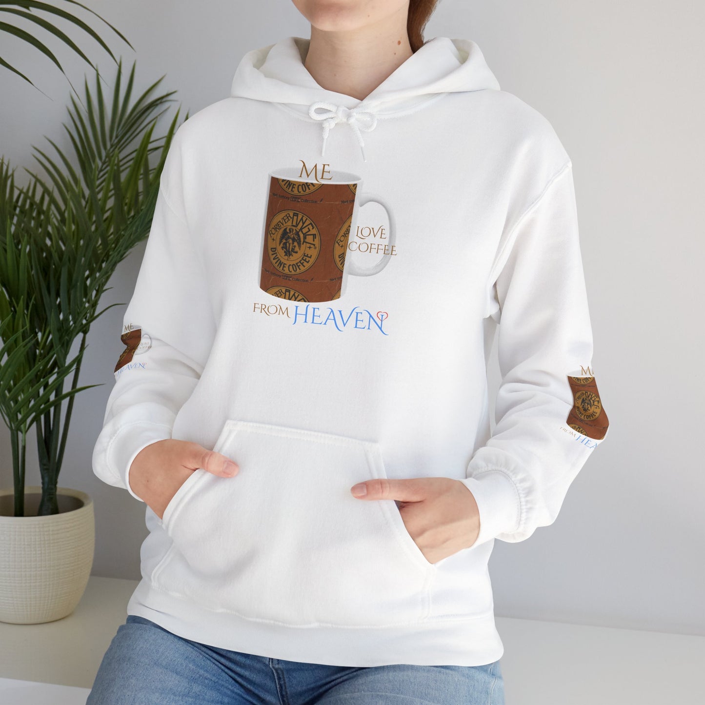 Forever Angel® Unique Divine Coffee Mug by Mark Anthony Gable® Collection | Unisex Heavy Blend™ Hooded Sweatshirt