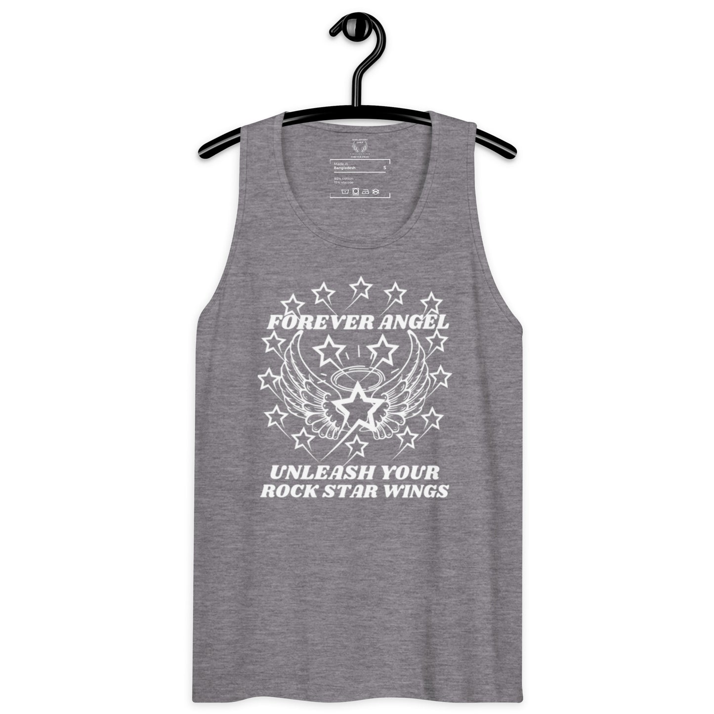 Men’s premium tank top FOREVER ANGEL UNLEASH YOUR ROCK STAR WINGS by "Mark Anthony Gable Collection-FOREVER ANGEL"