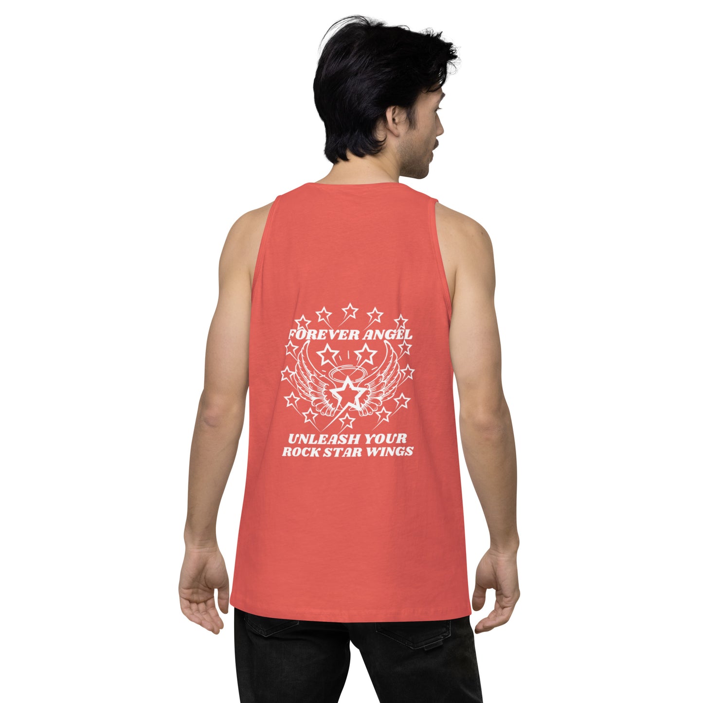 Men’s premium tank top FOREVER ANGEL UNLEASH YOUR ROCK STAR WINGS by "Mark Anthony Gable Collection-FOREVER ANGEL"