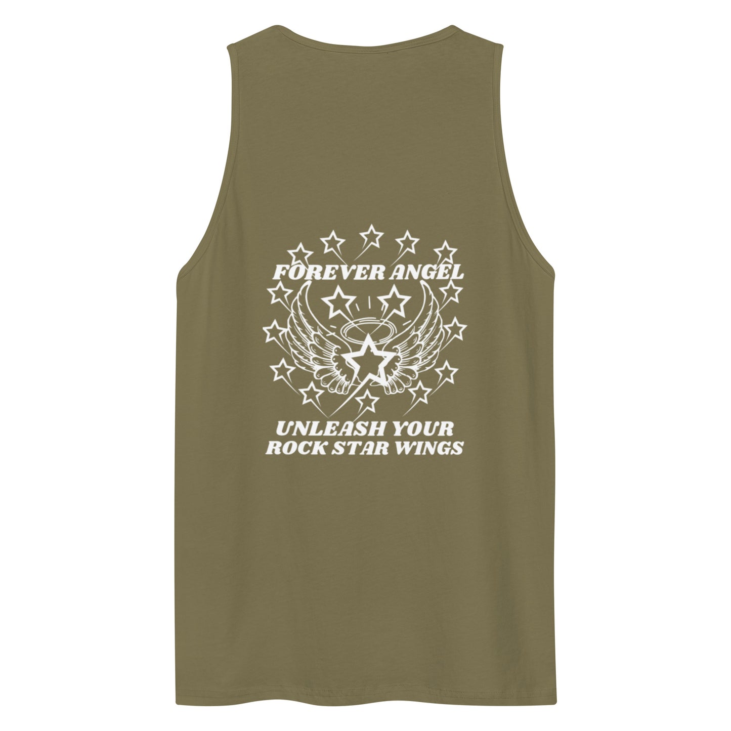 Men’s premium tank top FOREVER ANGEL UNLEASH YOUR ROCK STAR WINGS by "Mark Anthony Gable Collection-FOREVER ANGEL"