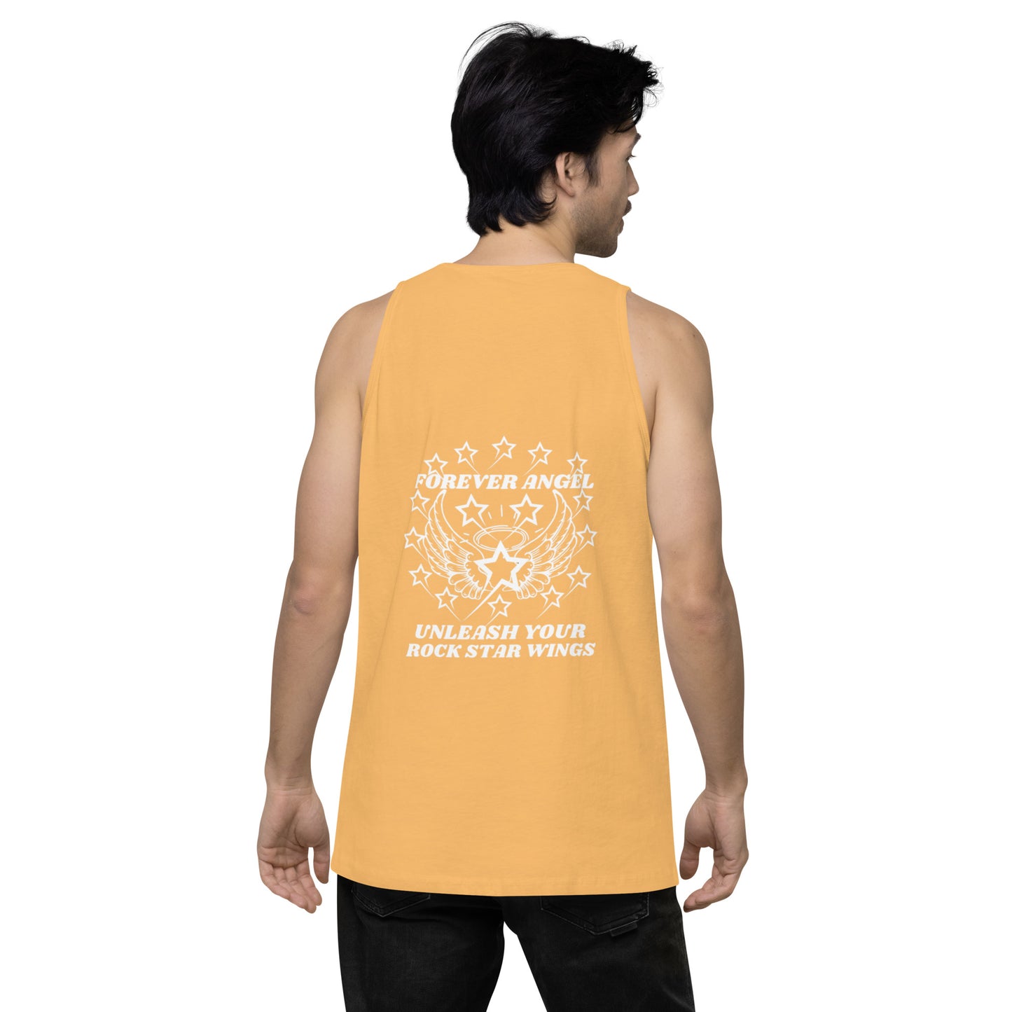 Men’s premium tank top FOREVER ANGEL UNLEASH YOUR ROCK STAR WINGS by "Mark Anthony Gable Collection-FOREVER ANGEL"
