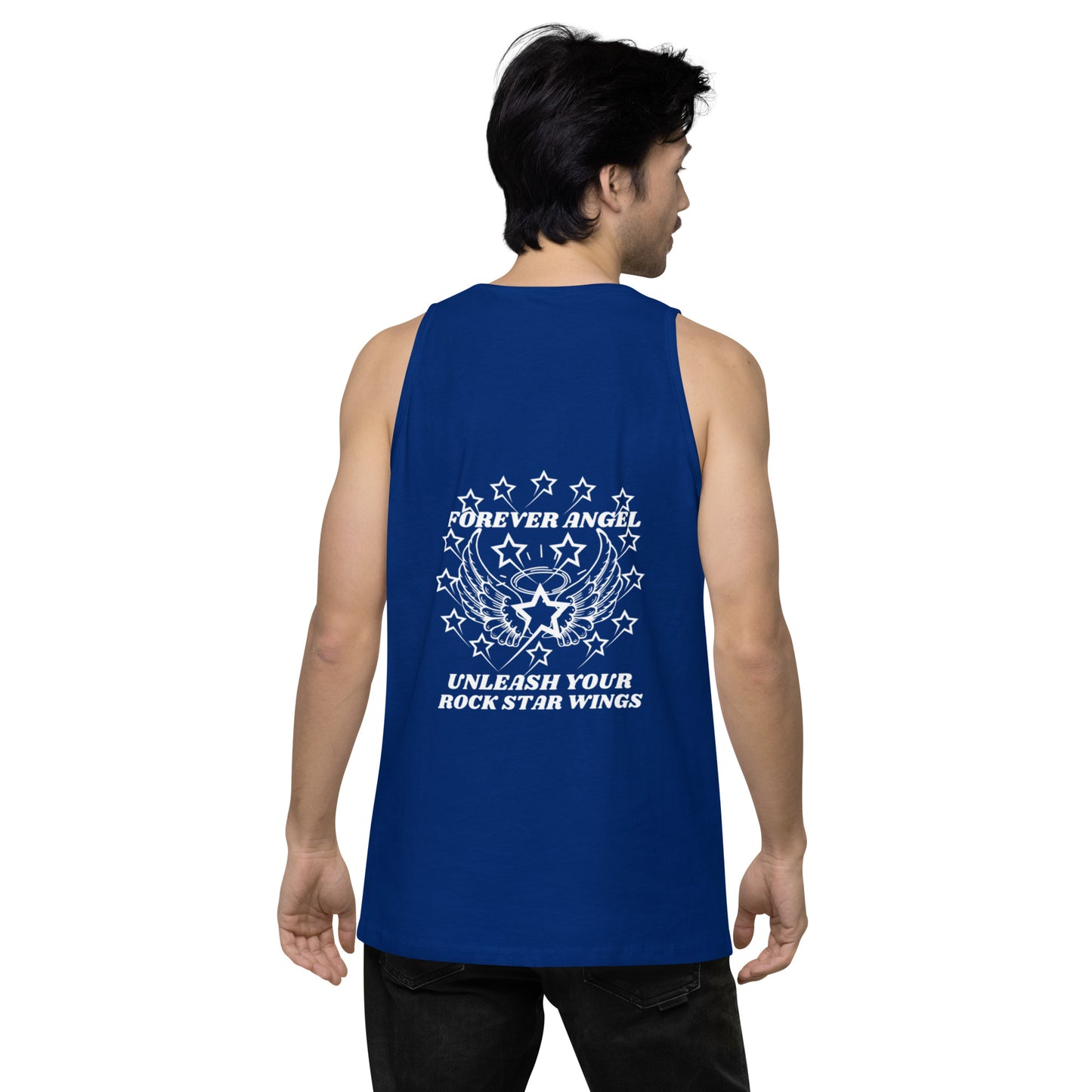 Men’s premium tank top FOREVER ANGEL UNLEASH YOUR ROCK STAR WINGS by "Mark Anthony Gable Collection-FOREVER ANGEL"