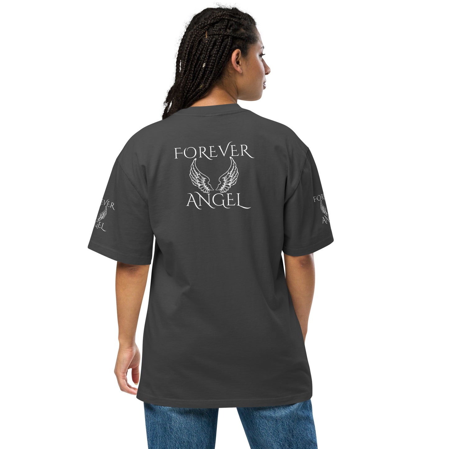 Oversized faded t-shirt FOREVER ANGEL by “Mark Anthony Gable Collection-FOREVER ANGEL ANGEL®”