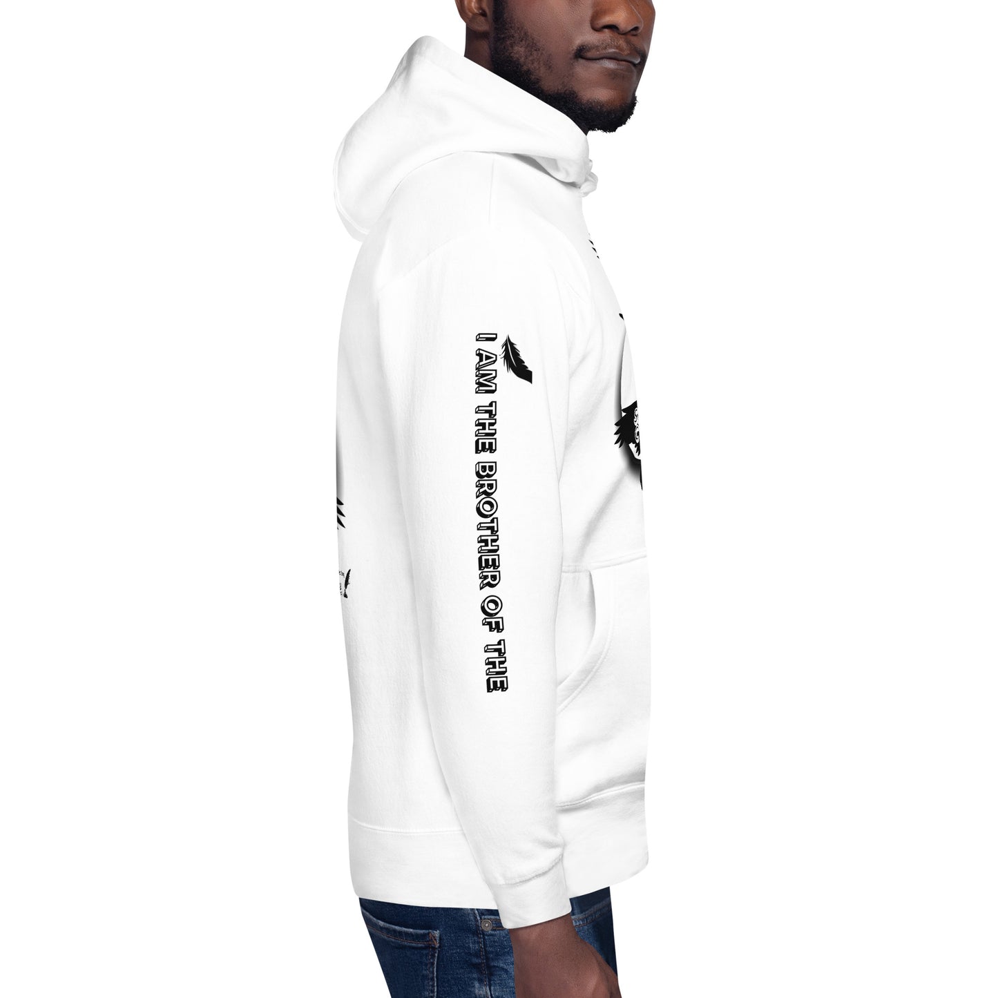 Unisex Hoodie I AM THE BROTHER OF THE SACRED CROW words and music by Mark Anthony Gable by Mark Anthony Gable Collection