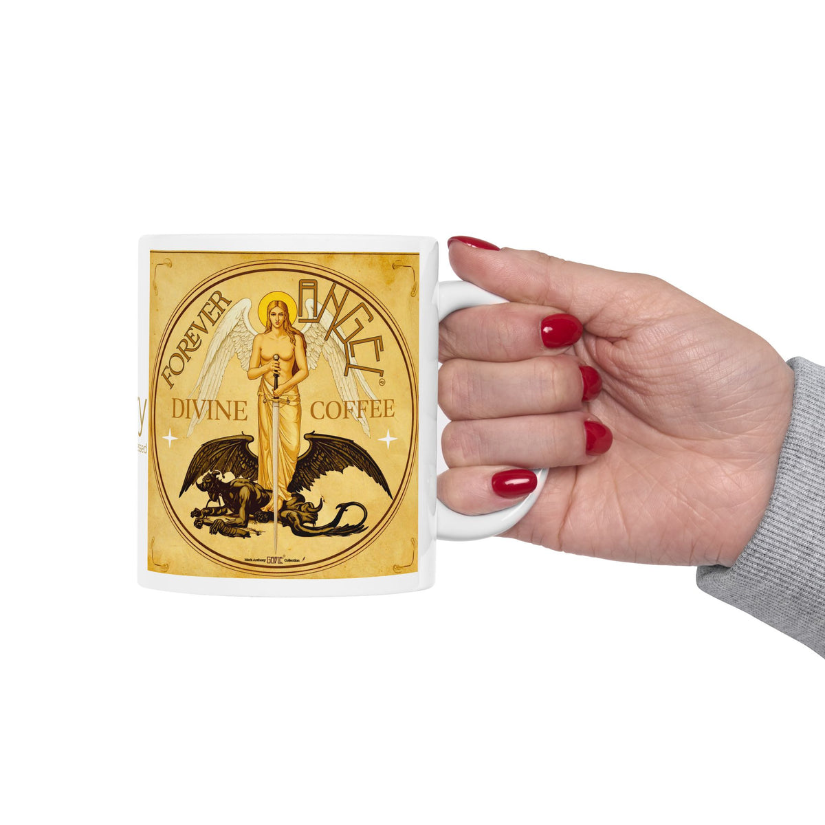 Personalized Forever Angel® Divine Coffee Mug | Custom Name | Beautifully Blessed | Inspirational Gift for Her | Mark Anthony Gable® 11oz