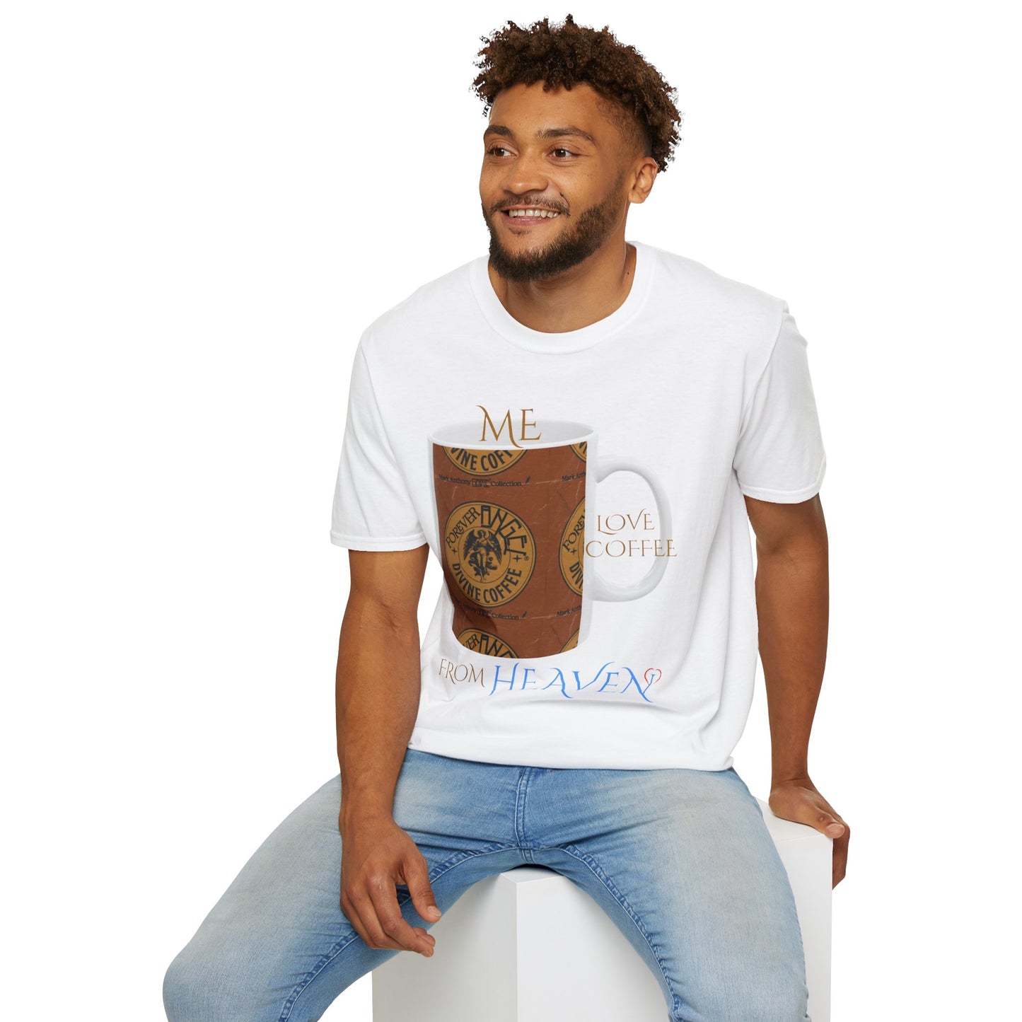 Forever Angel® Unique Divine Coffee Mug by Mark Anthony Gable® Collection | Unisex Cotton T-Shirt | Unisex Softstyle T-Shirt