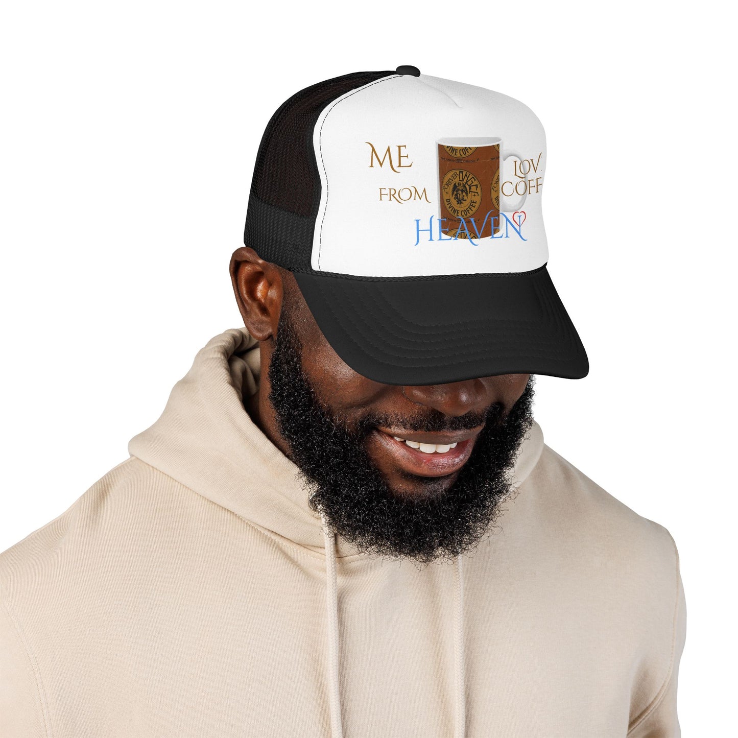Forever Angel® Love Coffee From Heaven by Mark Anthony Gable® Collection | Unisex Foam Trucker Hat