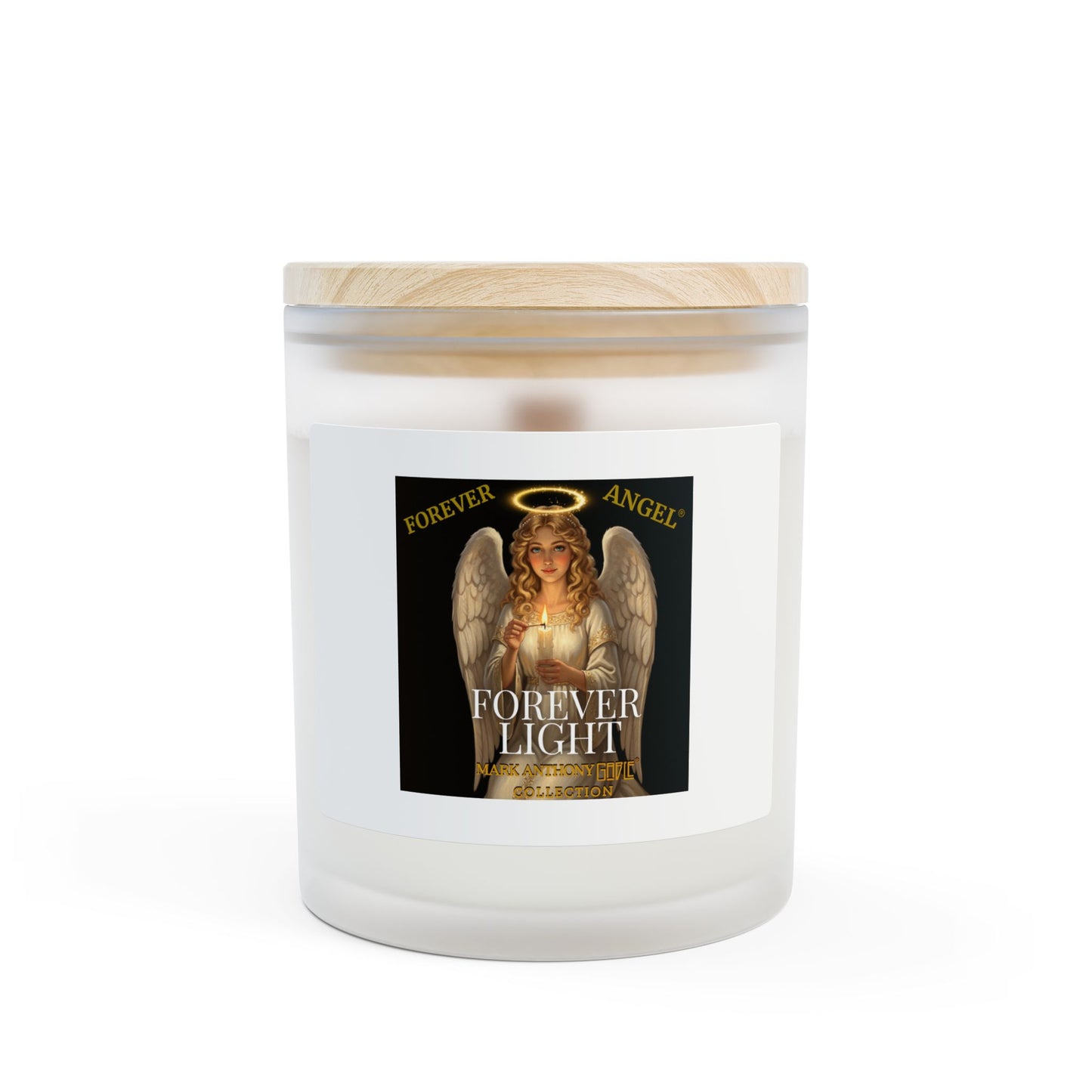Forever Angel® Forever Light Candle 11oz Frosted Glass Soy Coconut Wax  Gift for Her  by The Mark Anthony Gable® Collection