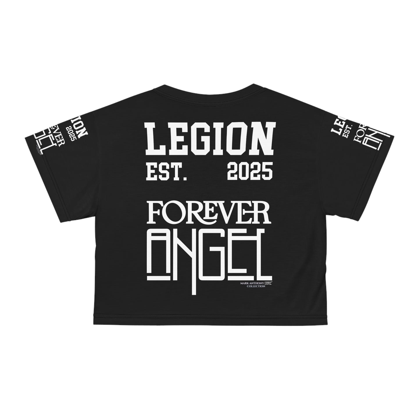Legion EST. 2025 Forever Angel® Crop Tee (AOP)  by Mark Anthony Gable Collection®