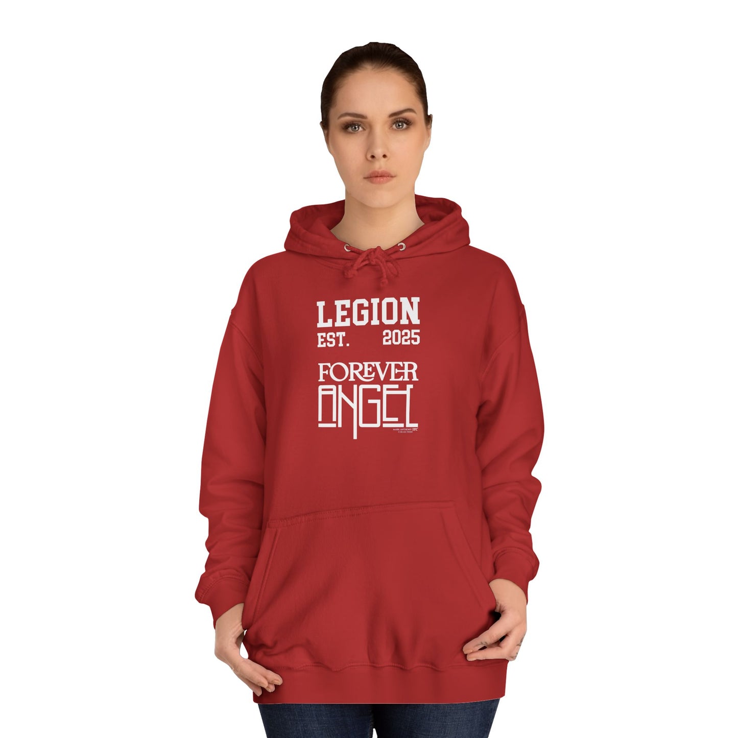 Legion Forever Angel® College Hoodie Est. 2025 Unisex by Mark Anthony Gable