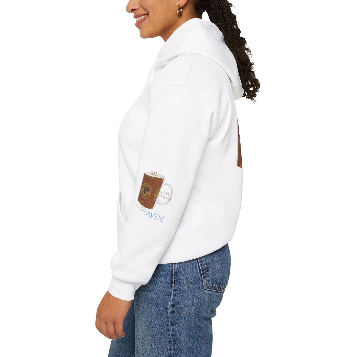 Forever Angel® Unique Divine Coffee Mug by Mark Anthony Gable® Collection | Unisex Heavy Blend™ Hooded Sweatshirt