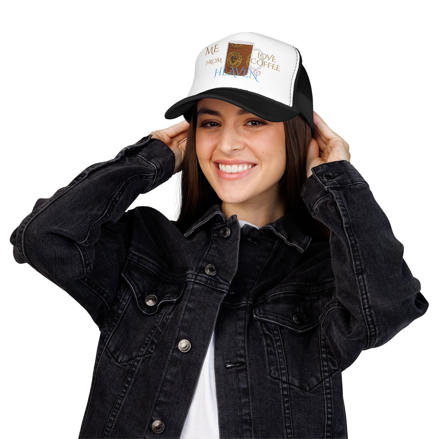 Forever Angel® Love Coffee From Heaven by Mark Anthony Gable® Collection | Unisex Foam Trucker Hat