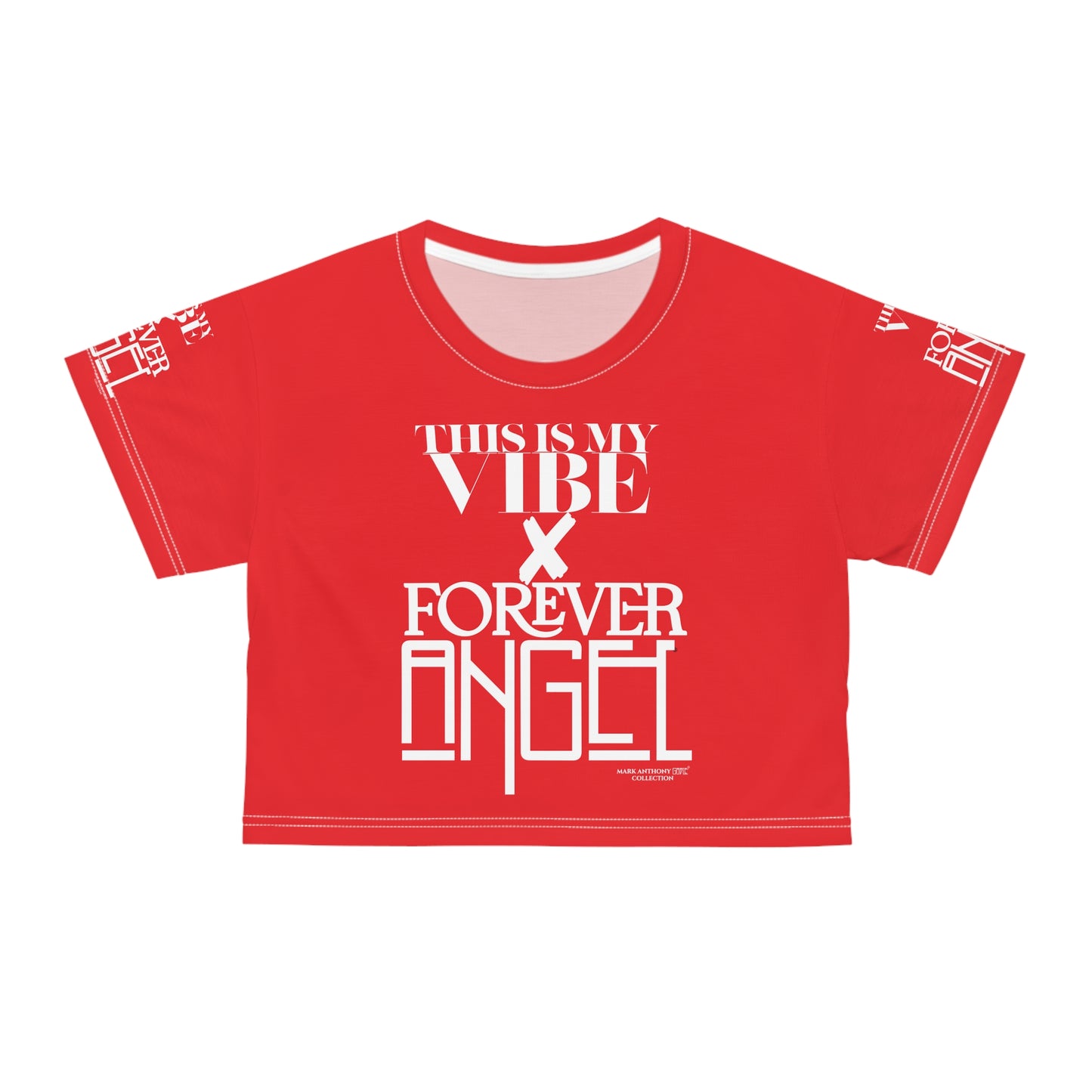 This Is My Vibe x Forever Angel® by Mark Anthony Gable® Collection Crop Tee (AOP)