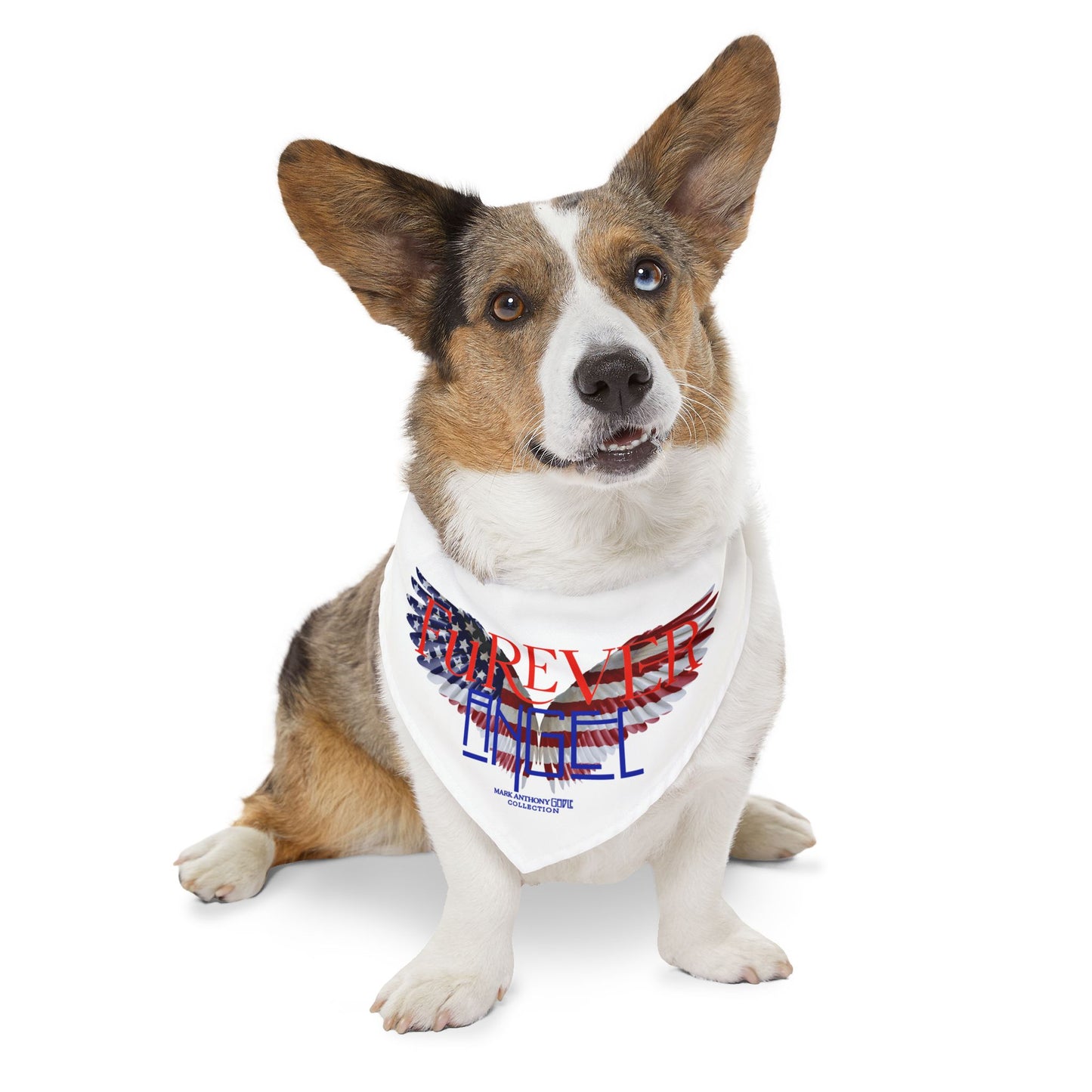 FuREVER ANGEL Pet Bandana Collar Stars and Stripes Edition by “Mark Anthony Gable® Collection”
