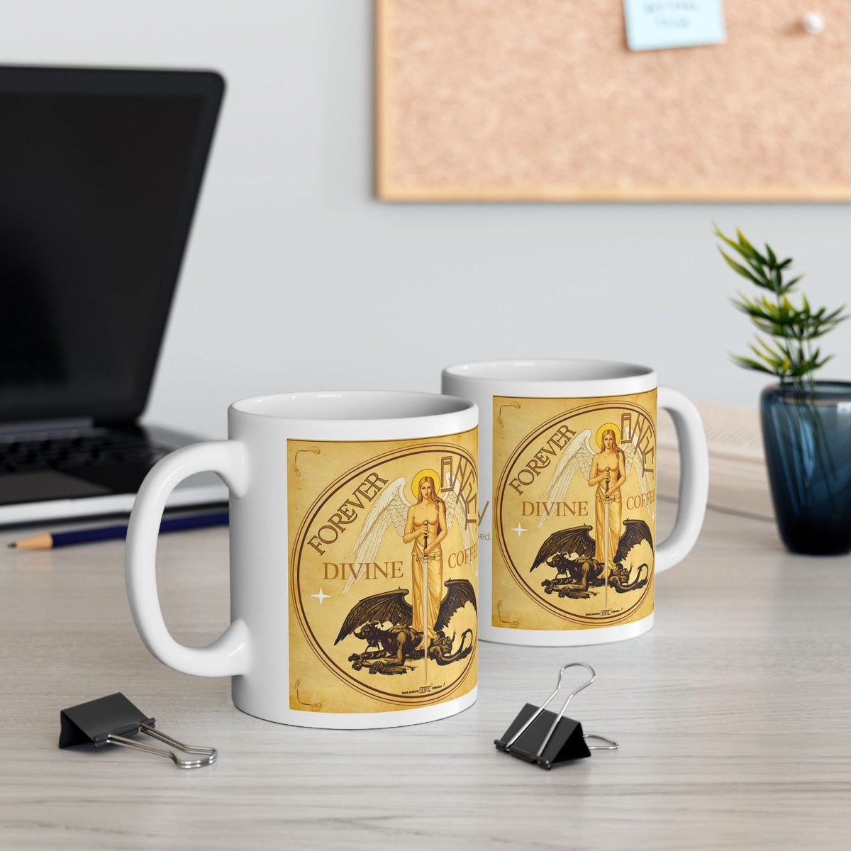 Personalized Forever Angel® Divine Coffee Mug | Custom Name | Beautifully Blessed | Inspirational Gift for Her | Mark Anthony Gable® 11oz