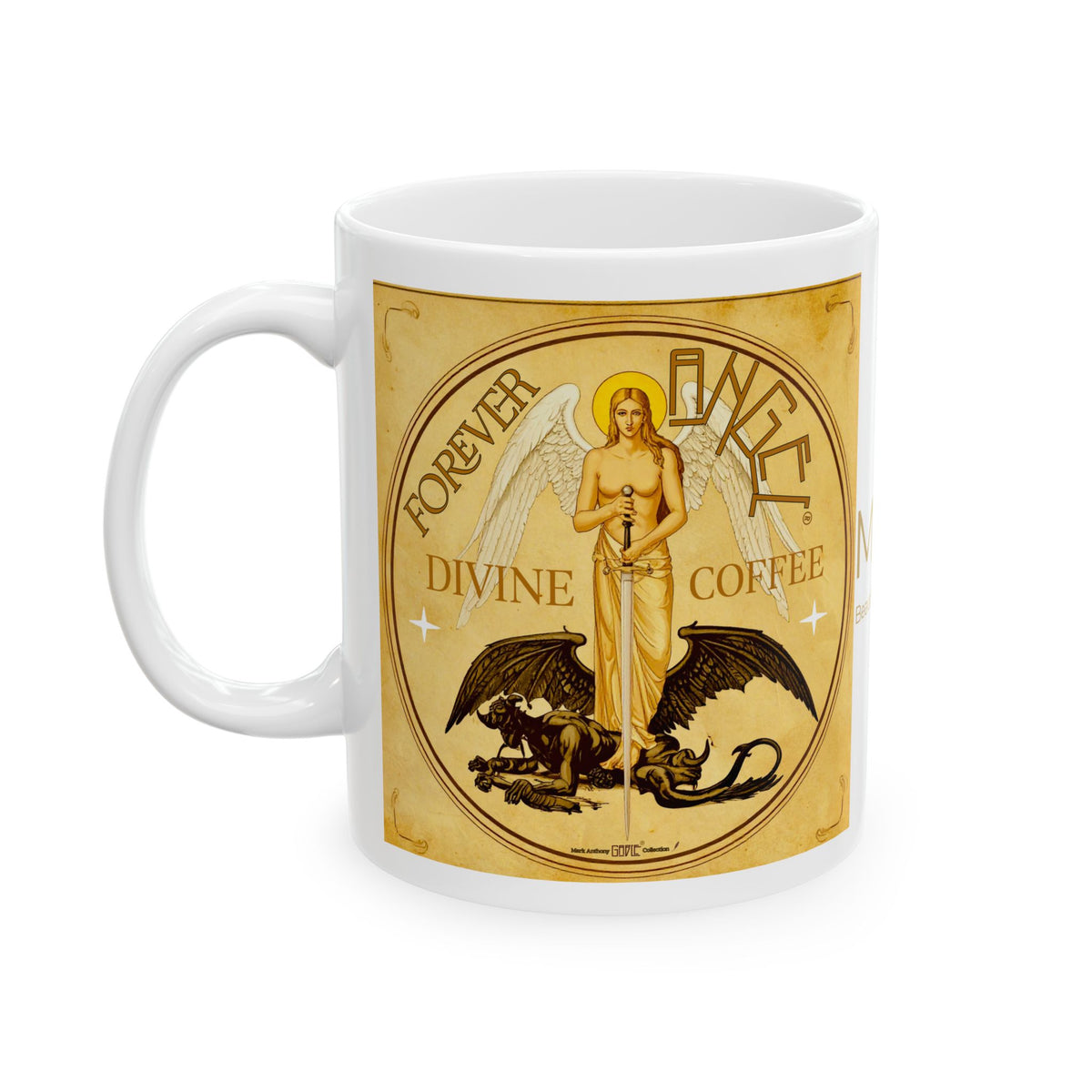 Personalized Forever Angel® Divine Coffee Mug | Custom Name | Beautifully Blessed | Inspirational Gift for Her | Mark Anthony Gable® 11oz