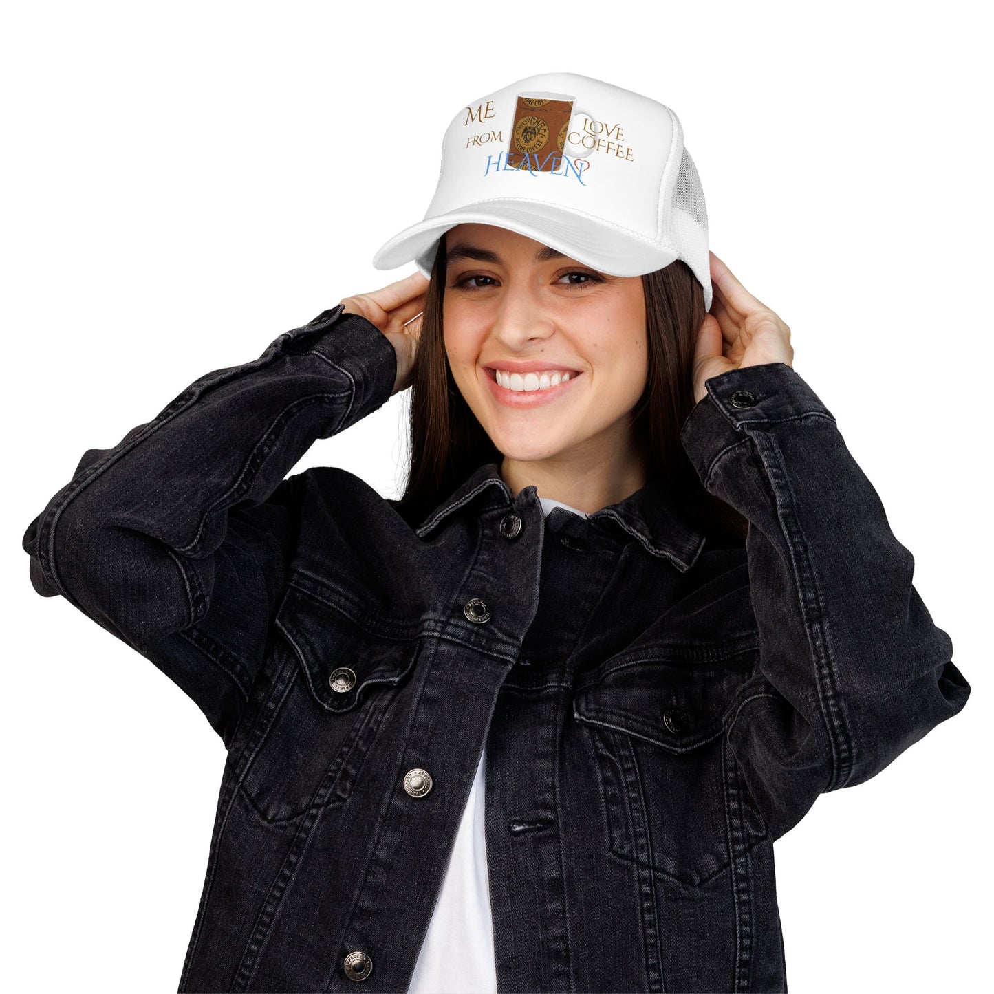 Forever Angel® Love Coffee From Heaven by Mark Anthony Gable® Collection | Unisex Foam Trucker Hat