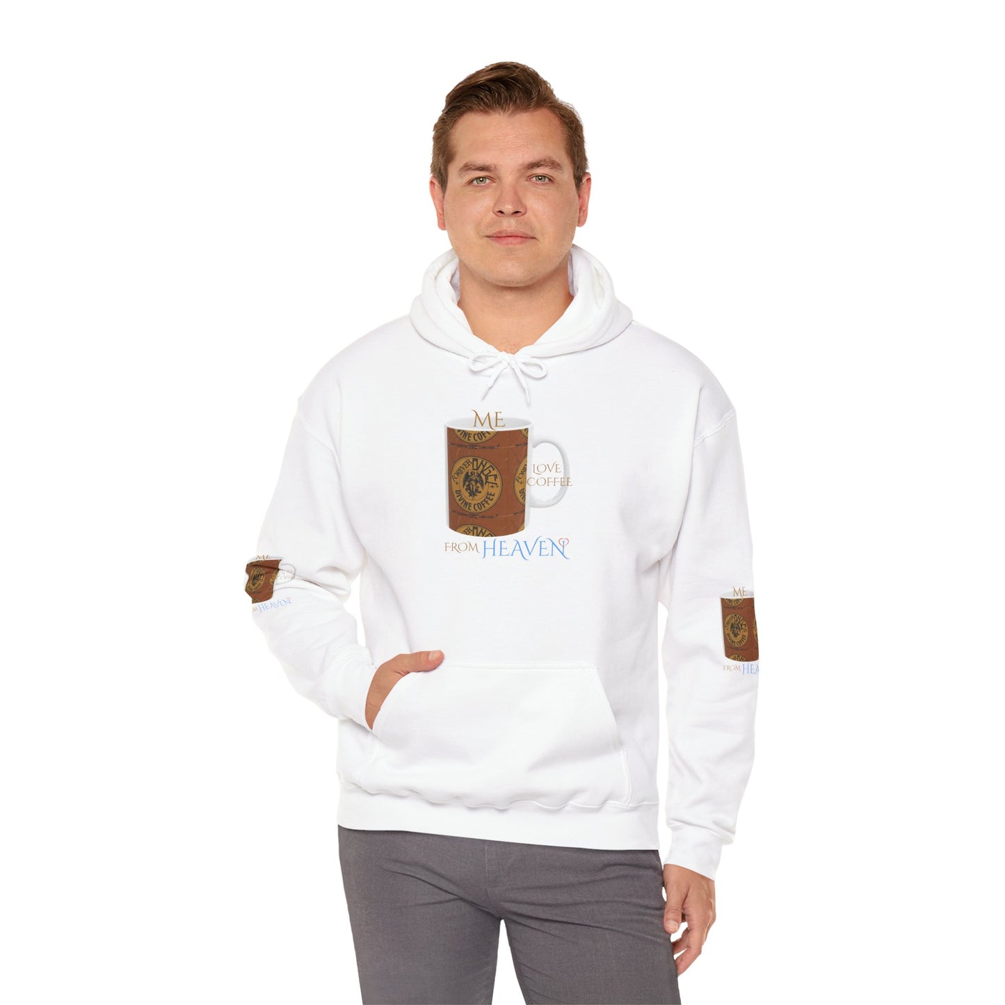 Forever Angel® Unique Divine Coffee Mug by Mark Anthony Gable® Collection | Unisex Heavy Blend™ Hooded Sweatshirt