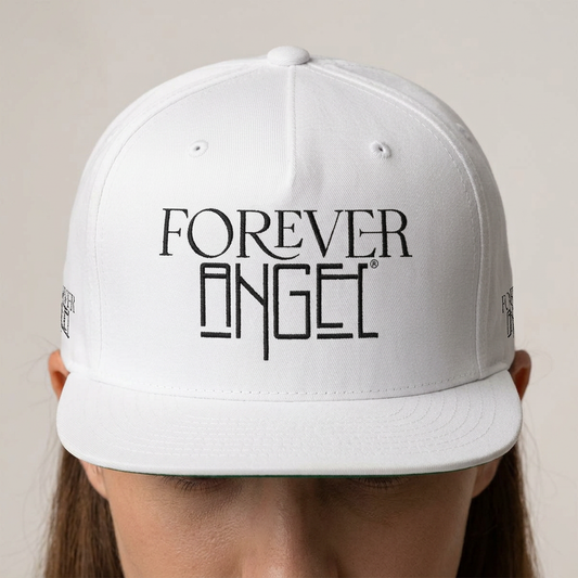 Forever Angel® Embroidered Hat – White \| Mark Anthony Gable® Collection Flat Bill Cap