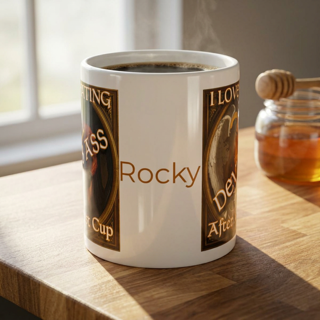 Personalized I Love Beating Devil’s Ass After My 1st Cup Coffee Mug | Custom Name | Mark Anthony Gable® Collection 11oz