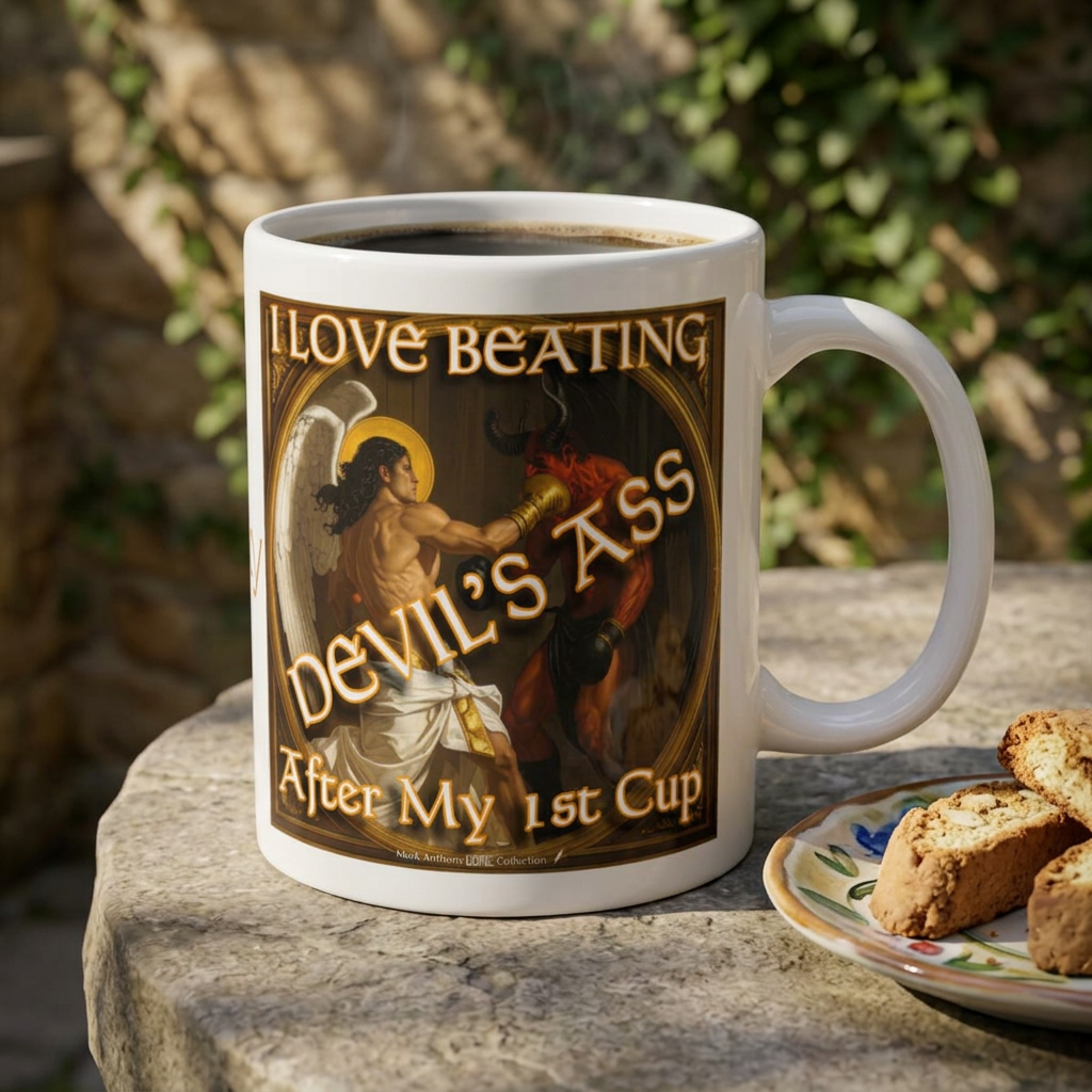Personalized I Love Beating Devil’s Ass After My 1st Cup Coffee Mug | Custom Name | Mark Anthony Gable® Collection 11oz