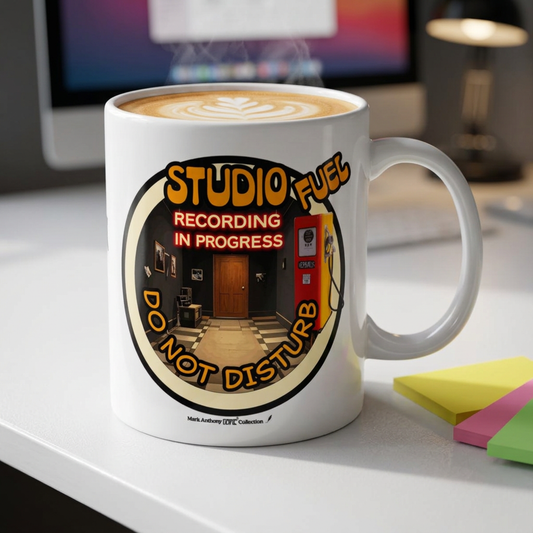 Studio Fuel Recording In Progress Do Not Disturb Coffee Mug | Custom Name | Mark Anthony Gable® Collection 11oz