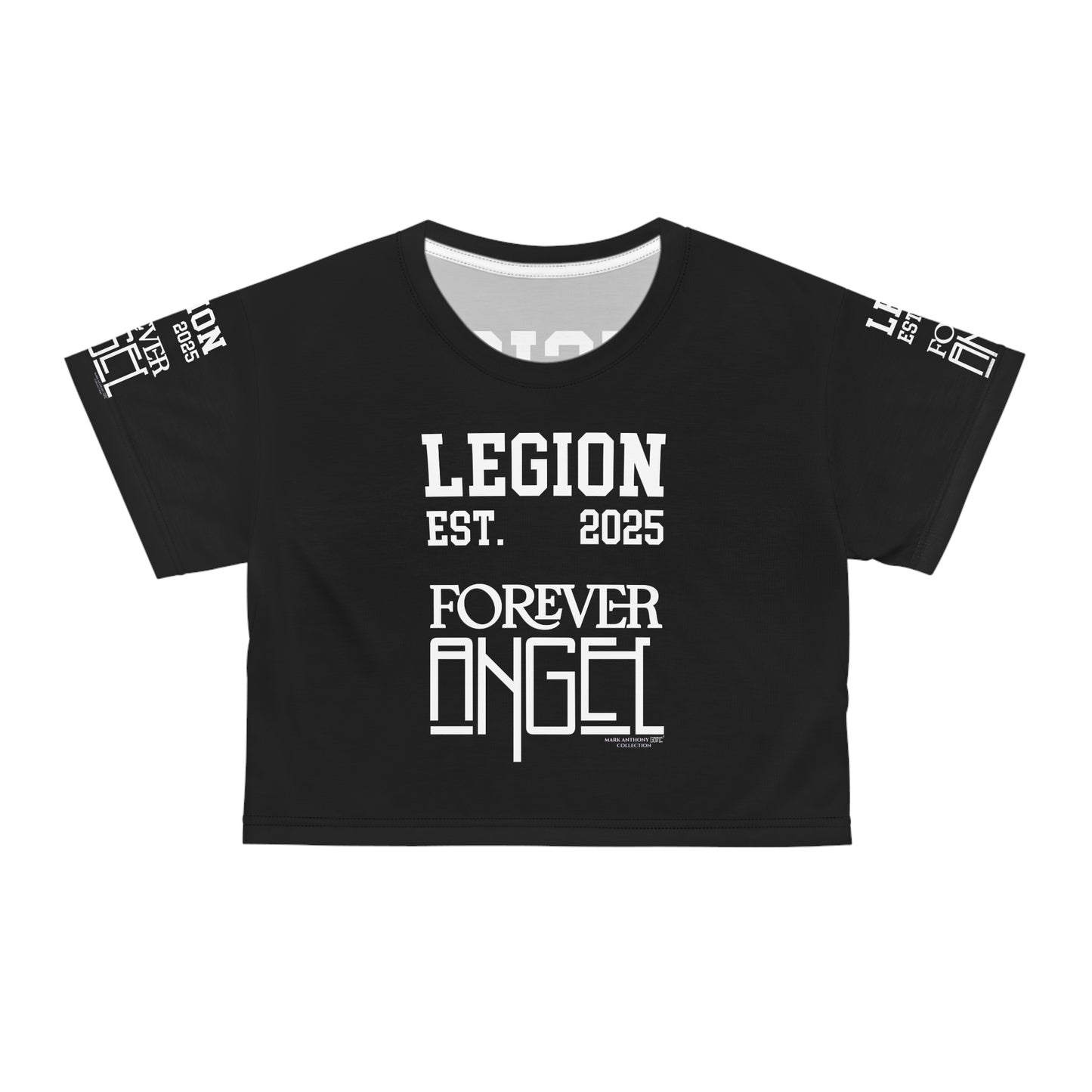 Legion EST. 2025 Forever Angel® Crop Tee (AOP)  by Mark Anthony Gable Collection®