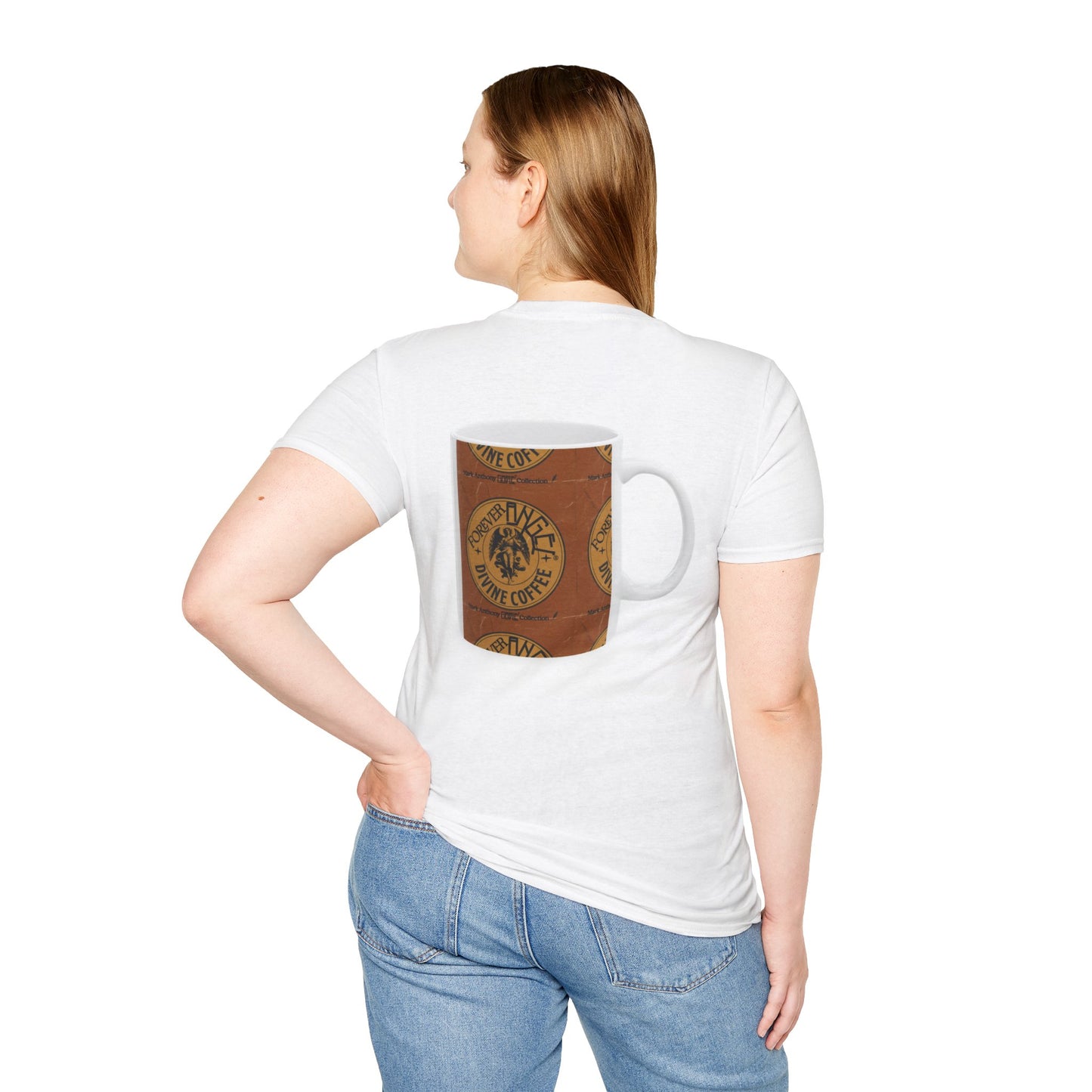 Forever Angel® Unique Divine Coffee Mug by Mark Anthony Gable® Collection | Unisex Cotton T-Shirt | Unisex Softstyle T-Shirt