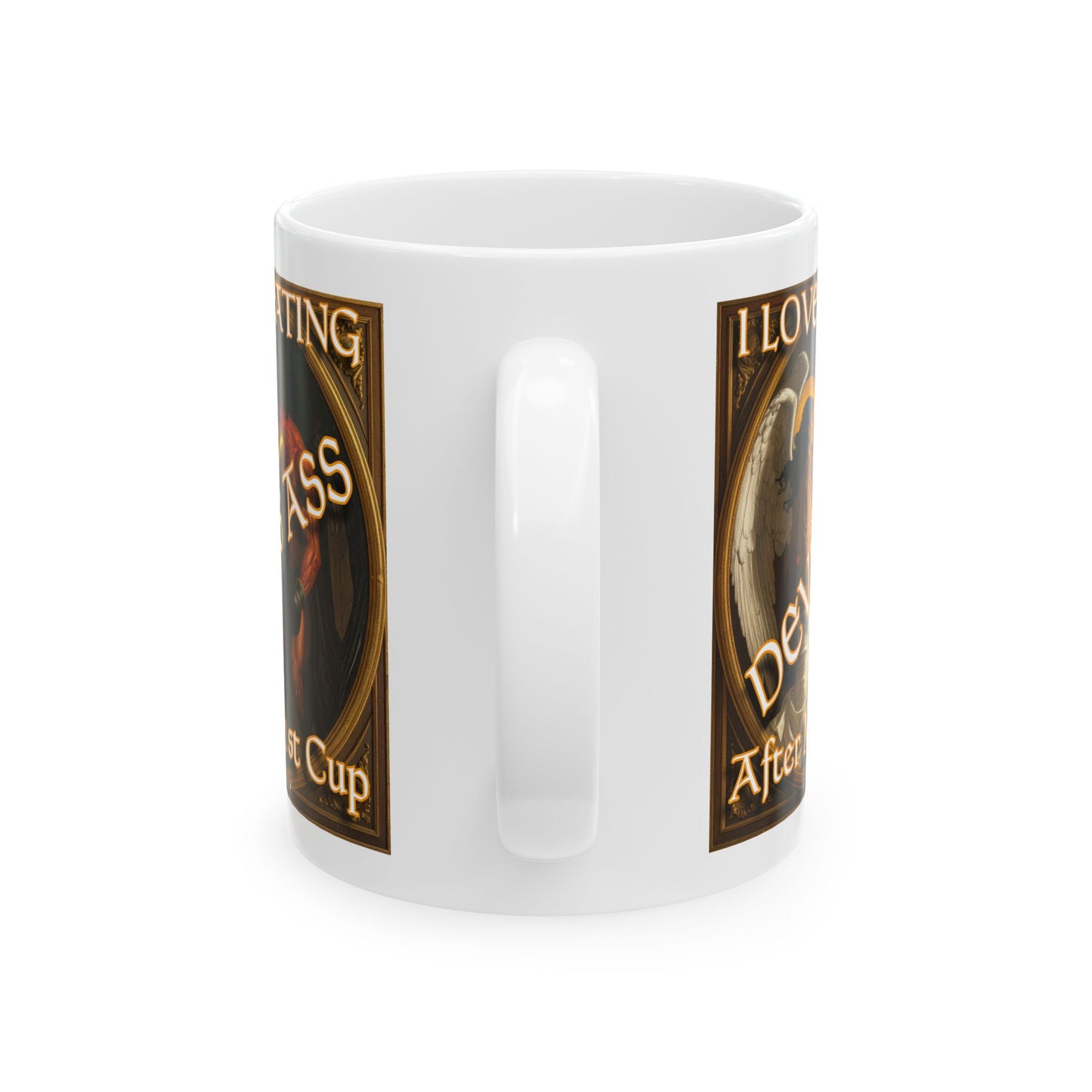 Personalized I Love Beating Devil’s Ass After My 1st Cup Coffee Mug | Custom Name | Mark Anthony Gable® Collection 11oz