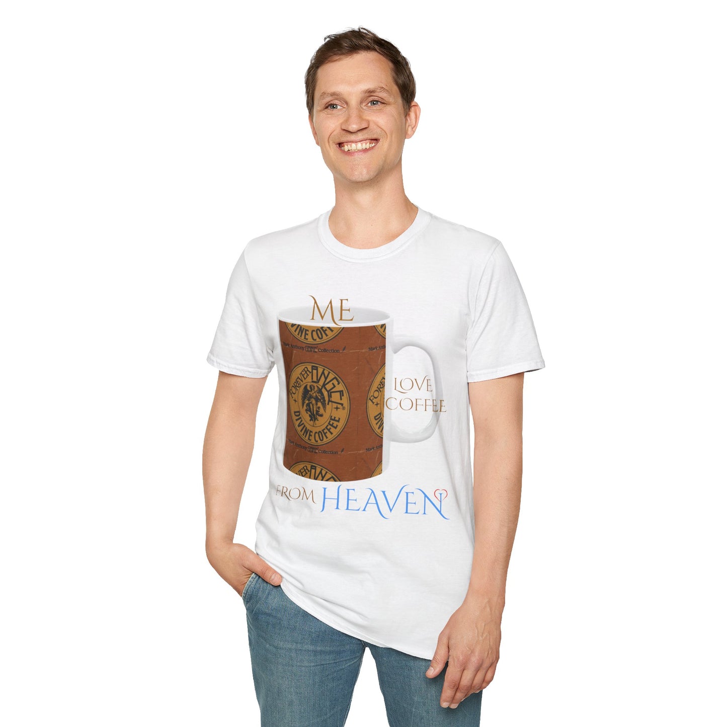 Forever Angel® Unique Divine Coffee Mug by Mark Anthony Gable® Collection | Unisex Cotton T-Shirt | Unisex Softstyle T-Shirt