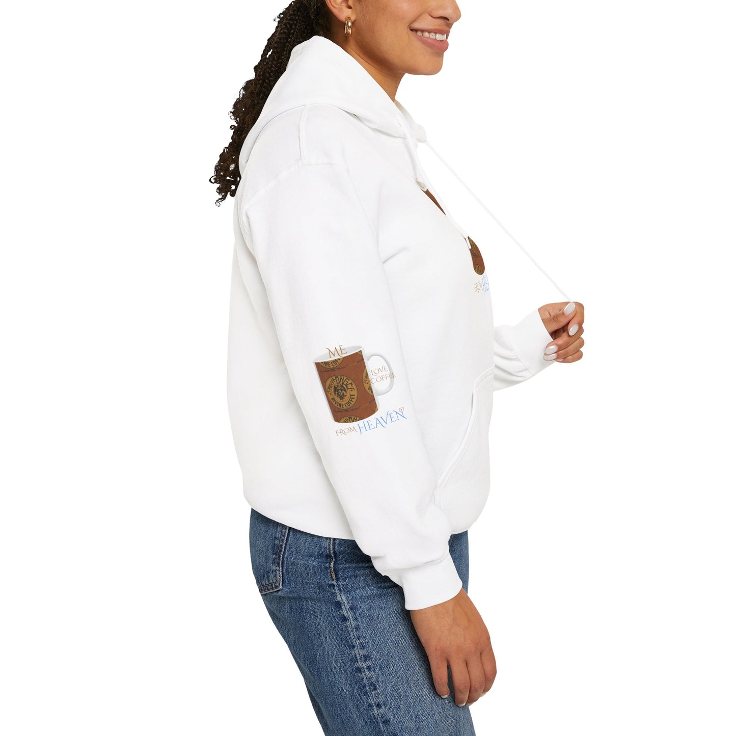 Forever Angel® Unique Divine Coffee Mug by Mark Anthony Gable® Collection | Unisex Heavy Blend™ Hooded Sweatshirt