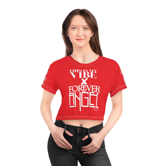 This Is My Vibe x Forever Angel® by Mark Anthony Gable® Collection Crop Tee (AOP)