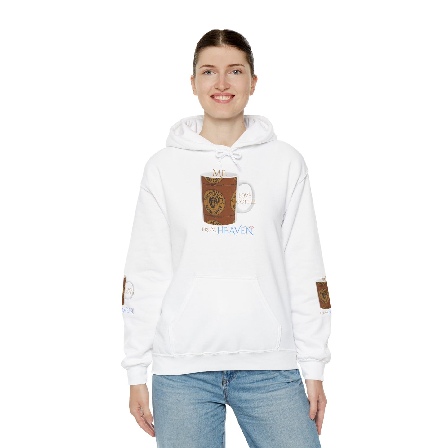 Forever Angel® Unique Divine Coffee Mug by Mark Anthony Gable® Collection | Unisex Heavy Blend™ Hooded Sweatshirt